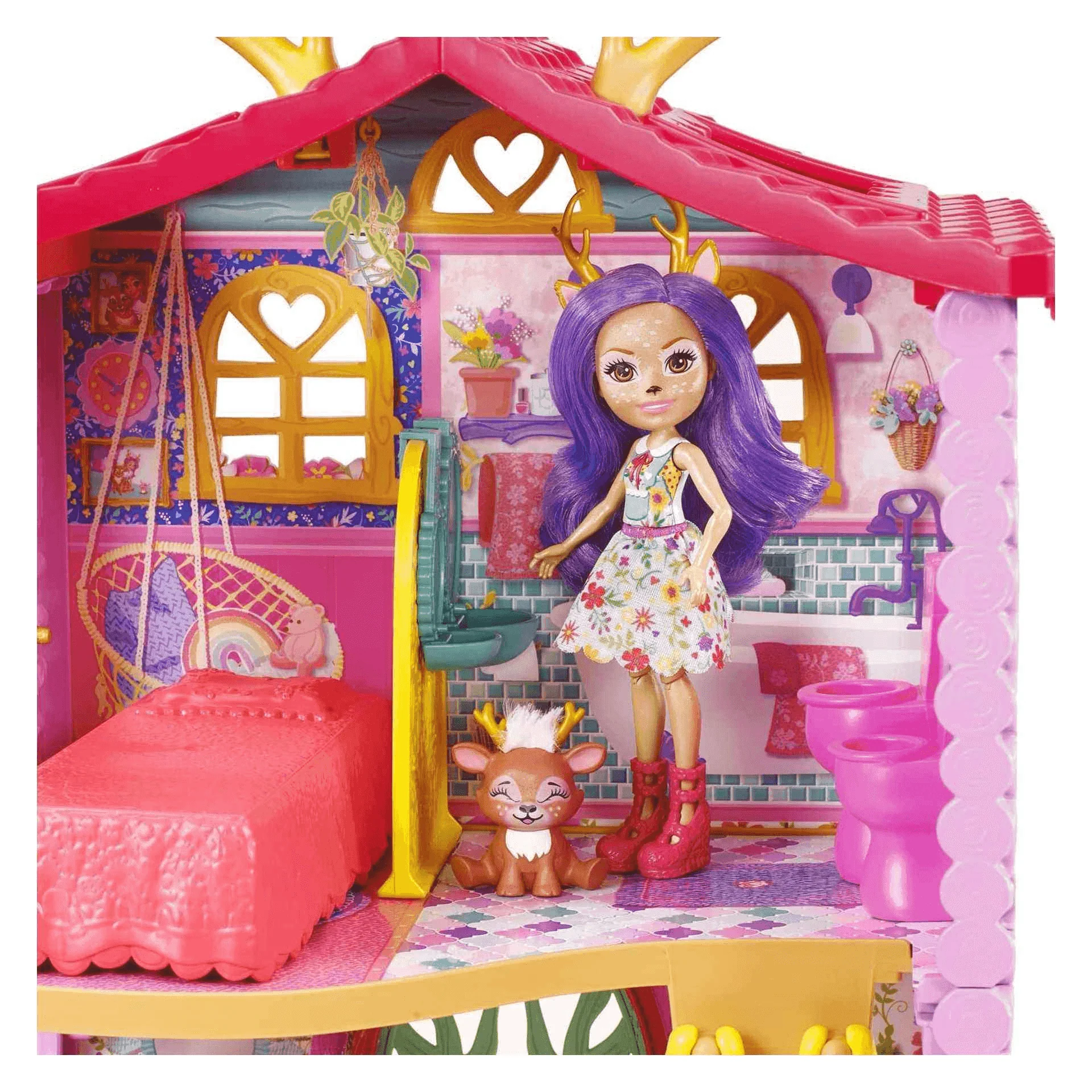 Enchantimals Casa Ciervo con Muñeca Danessa casa de juguete 4 años - Image 6