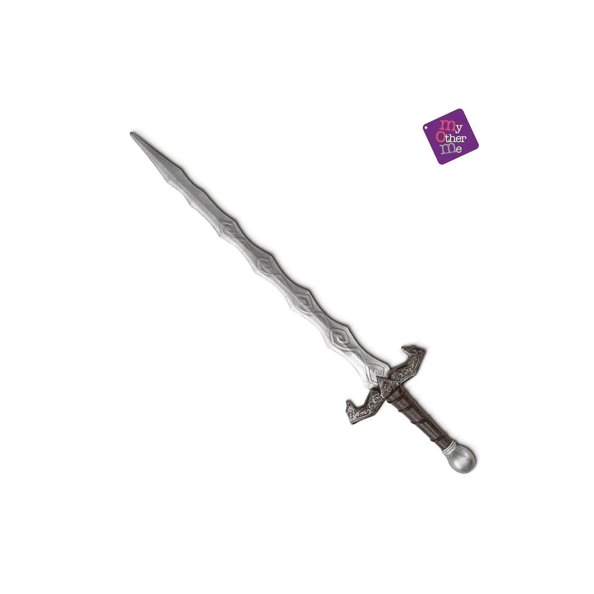 Espada Medieval Pomo Calavera 61 Cm Complemento Disfraz