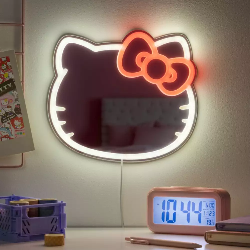 Espejo LED Neón Hello Kitty para pared