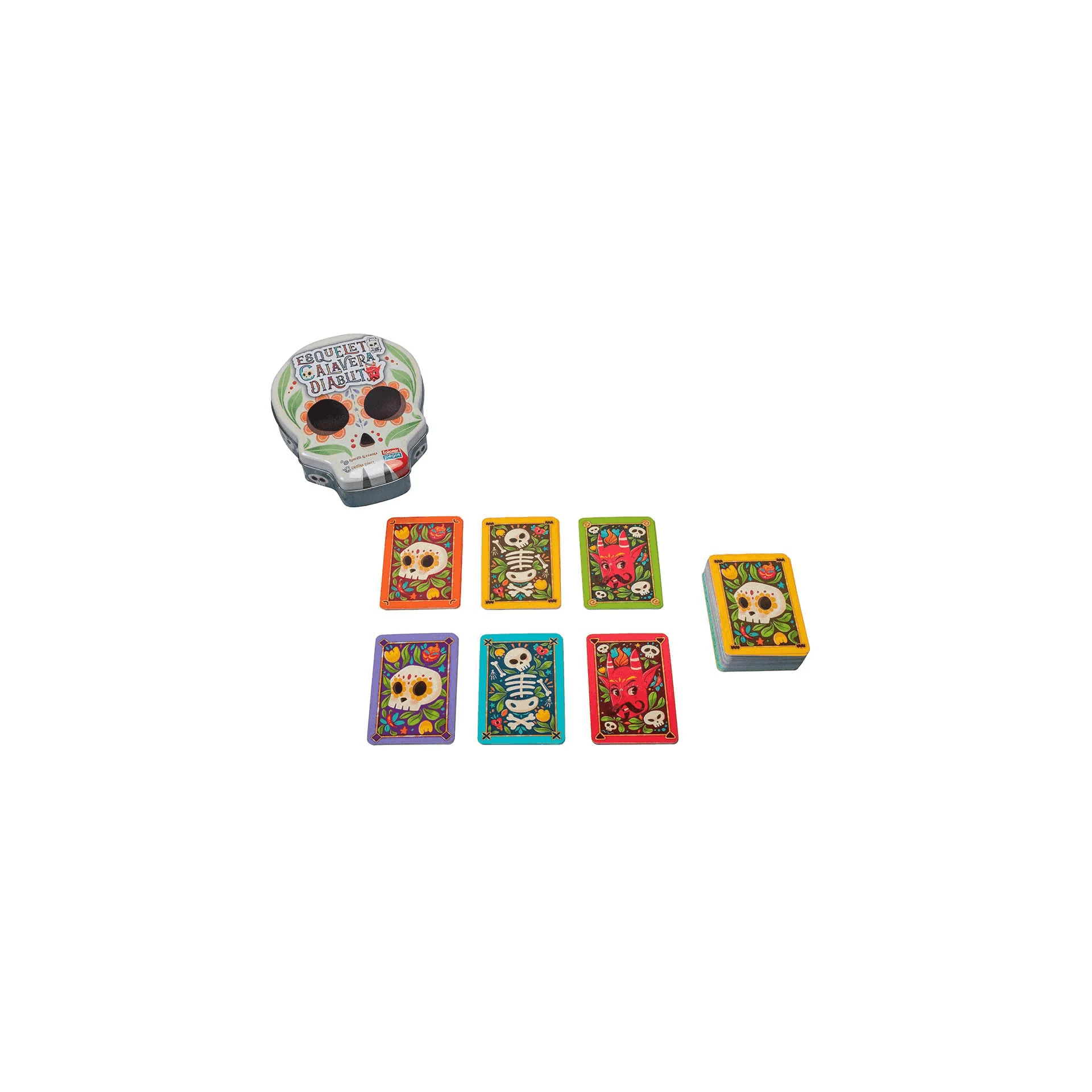 Esqueleto Calavera Diablito Juego de Cartas - Image 2