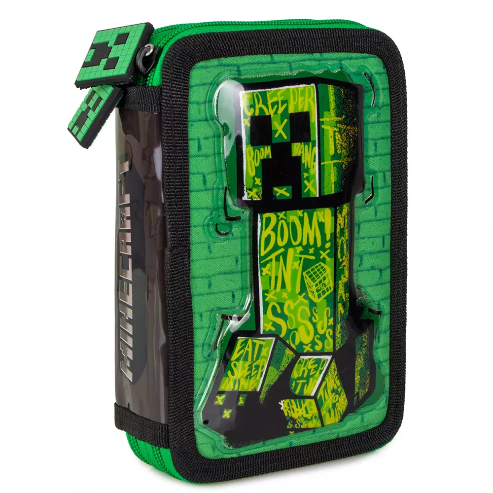 Estuche escolar doble Minecraft