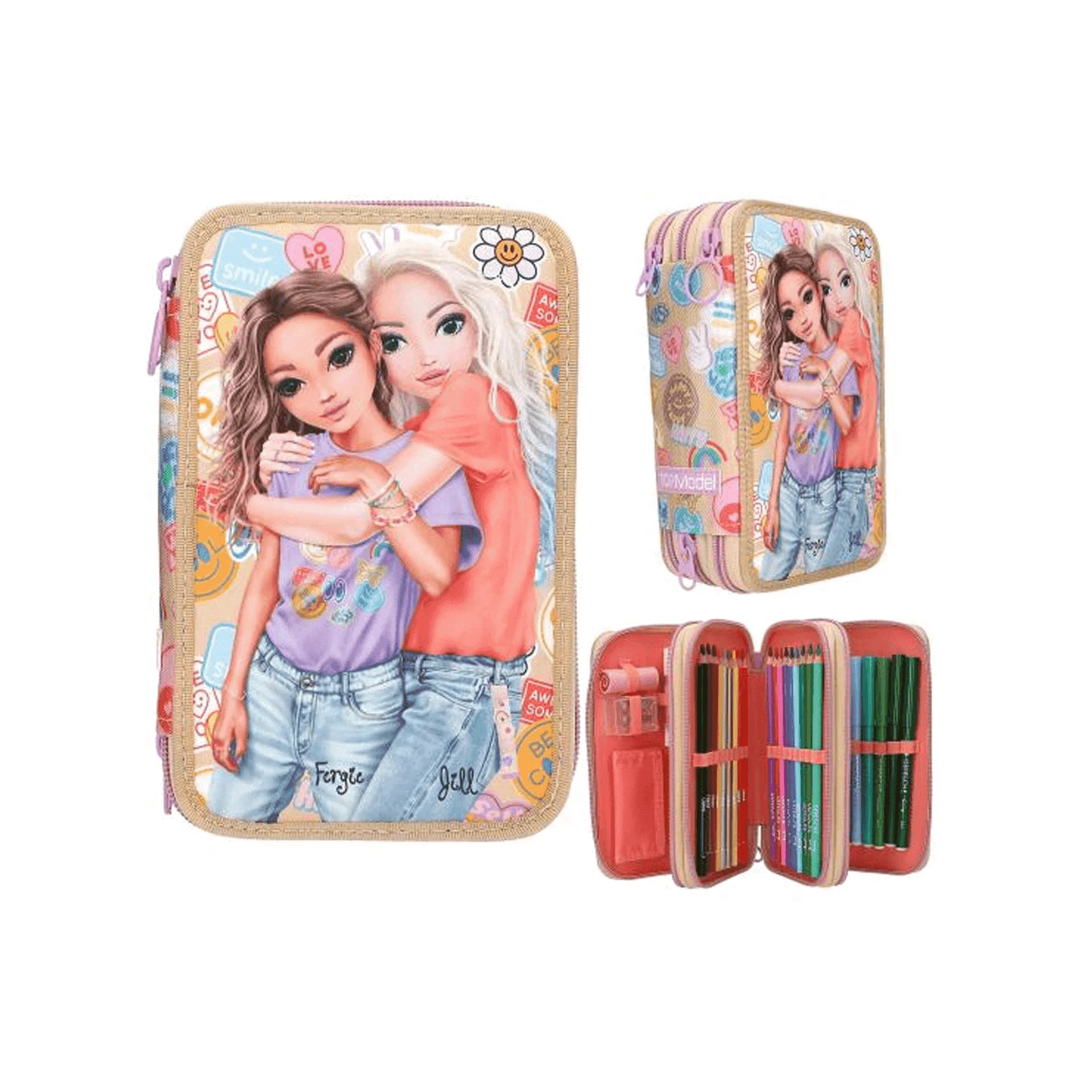 Estuche Escolar Triple Top Model Girl Power Depesche