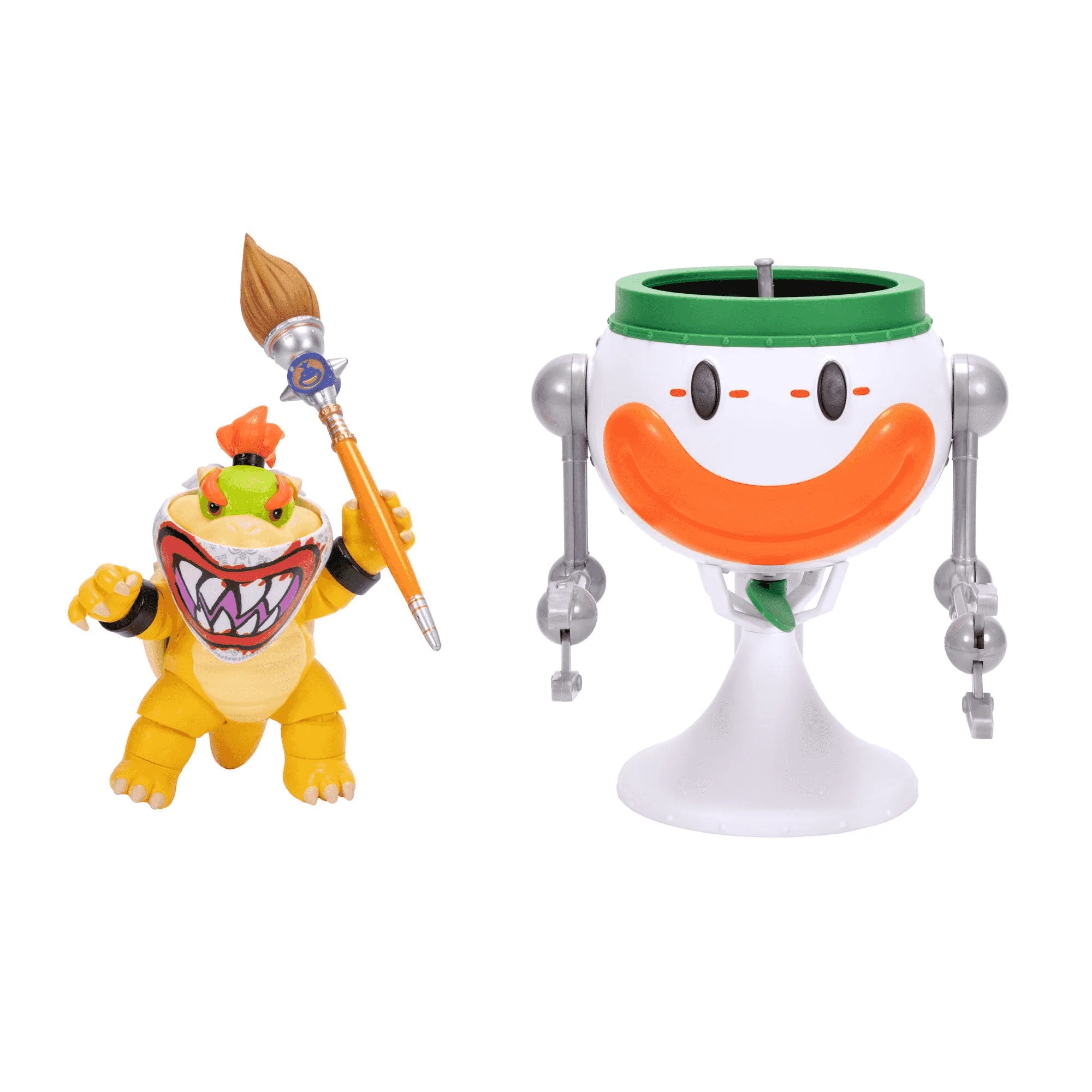 Figura Bowser Jr. 13 cm con Clown Car Super Mario Galaxy – Figura Articulada con Accesorios
