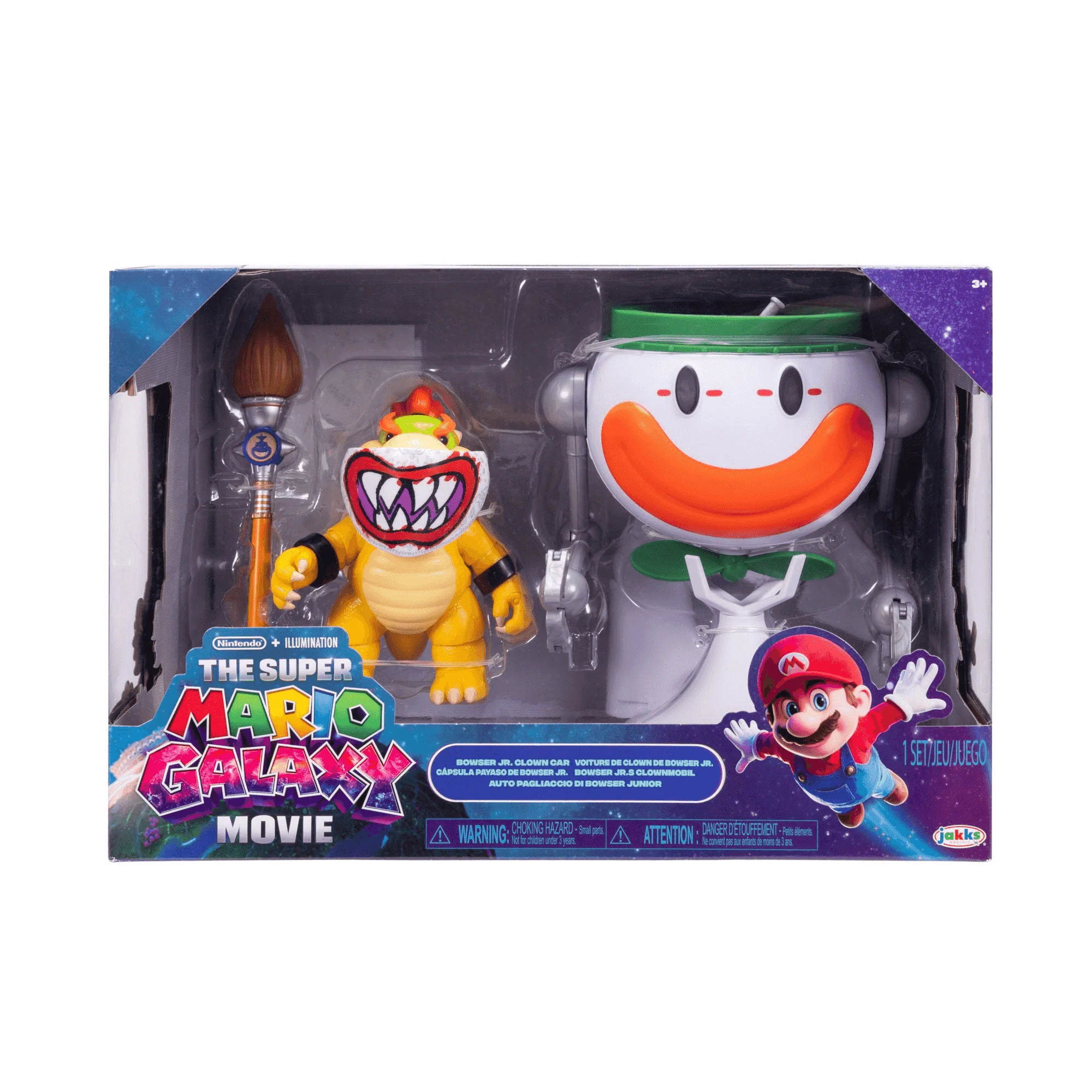 Figura Bowser Jr. 13 cm con Clown Car Super Mario Galaxy – Figura Articulada con Accesorios - Image 3