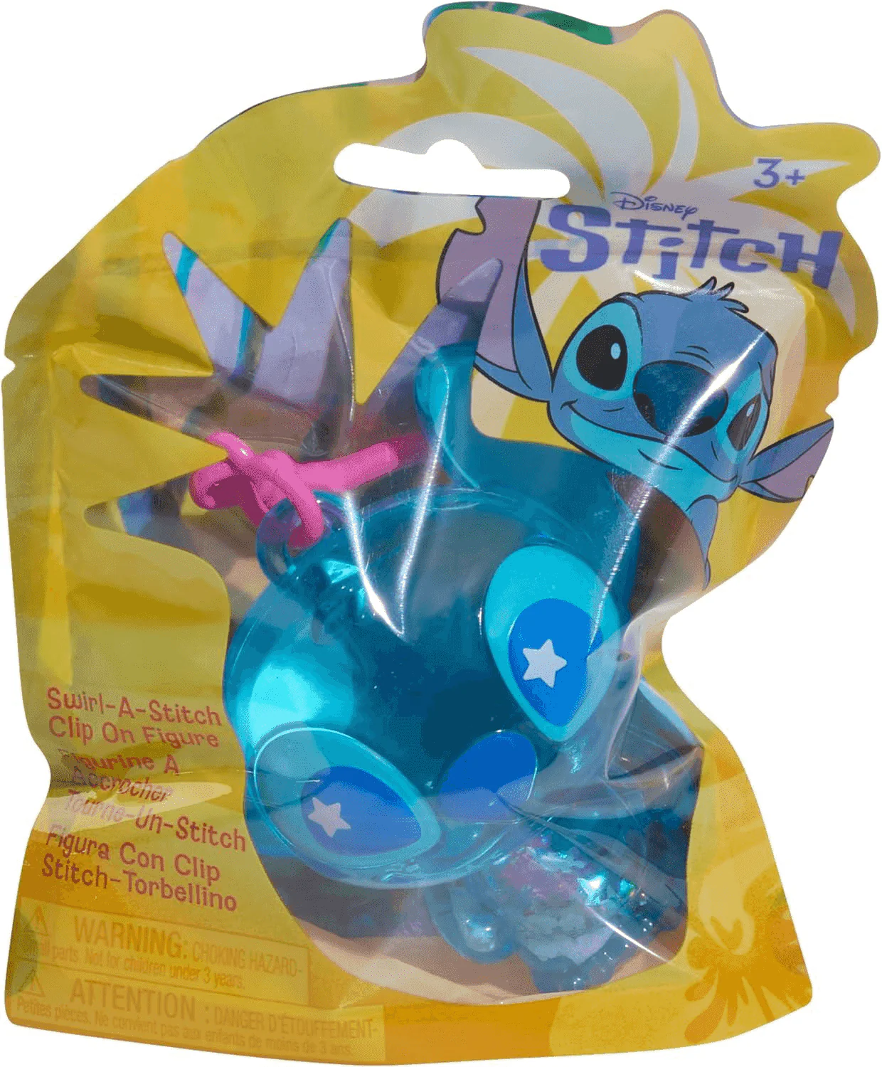 Figura con clip Swirl-a-Stitch 7,6 cm – Disney Stitch con purpurina y cuentas líquidas - Image 4