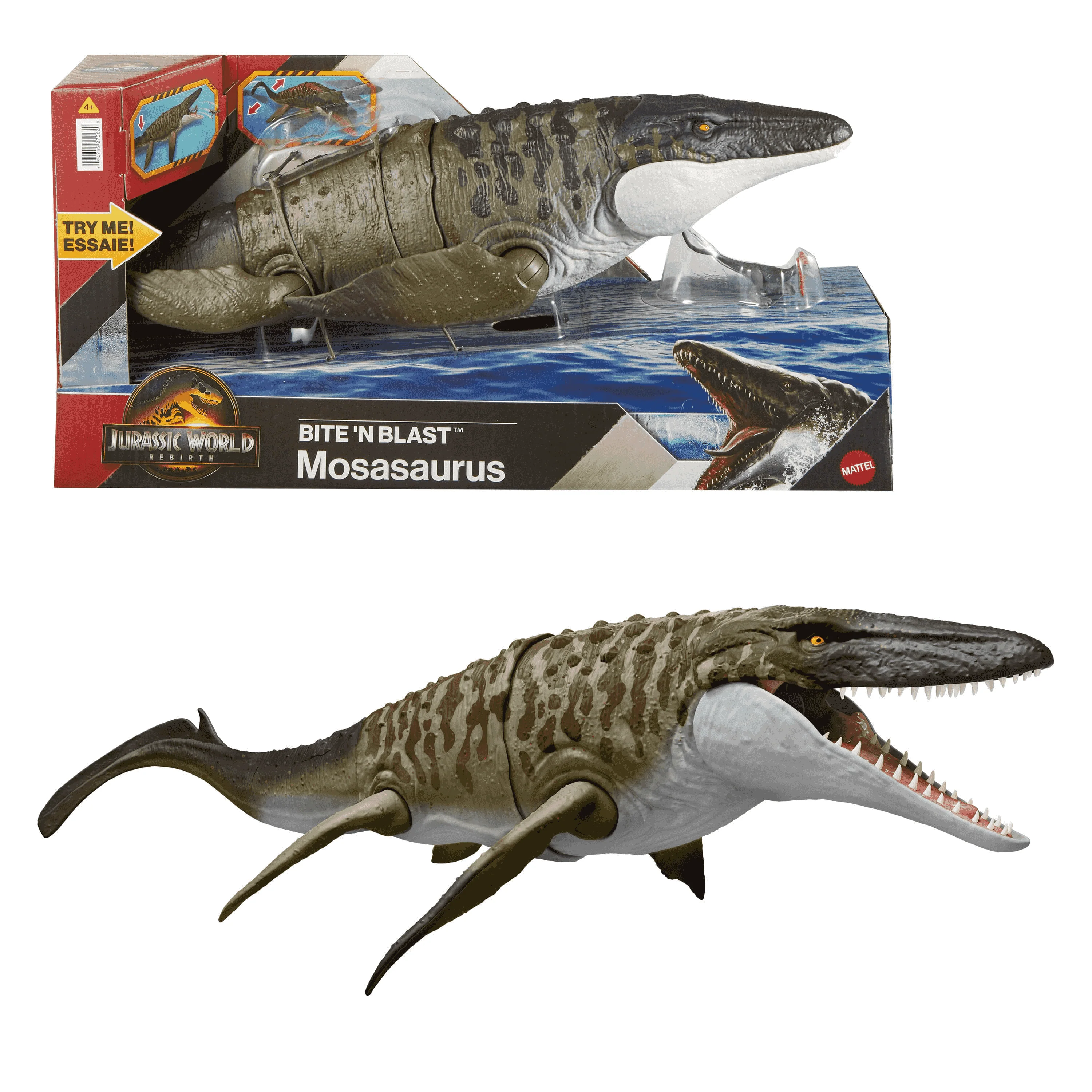 Figura de acción Mosasaurio Mordedor – Jurassic World Rebirth