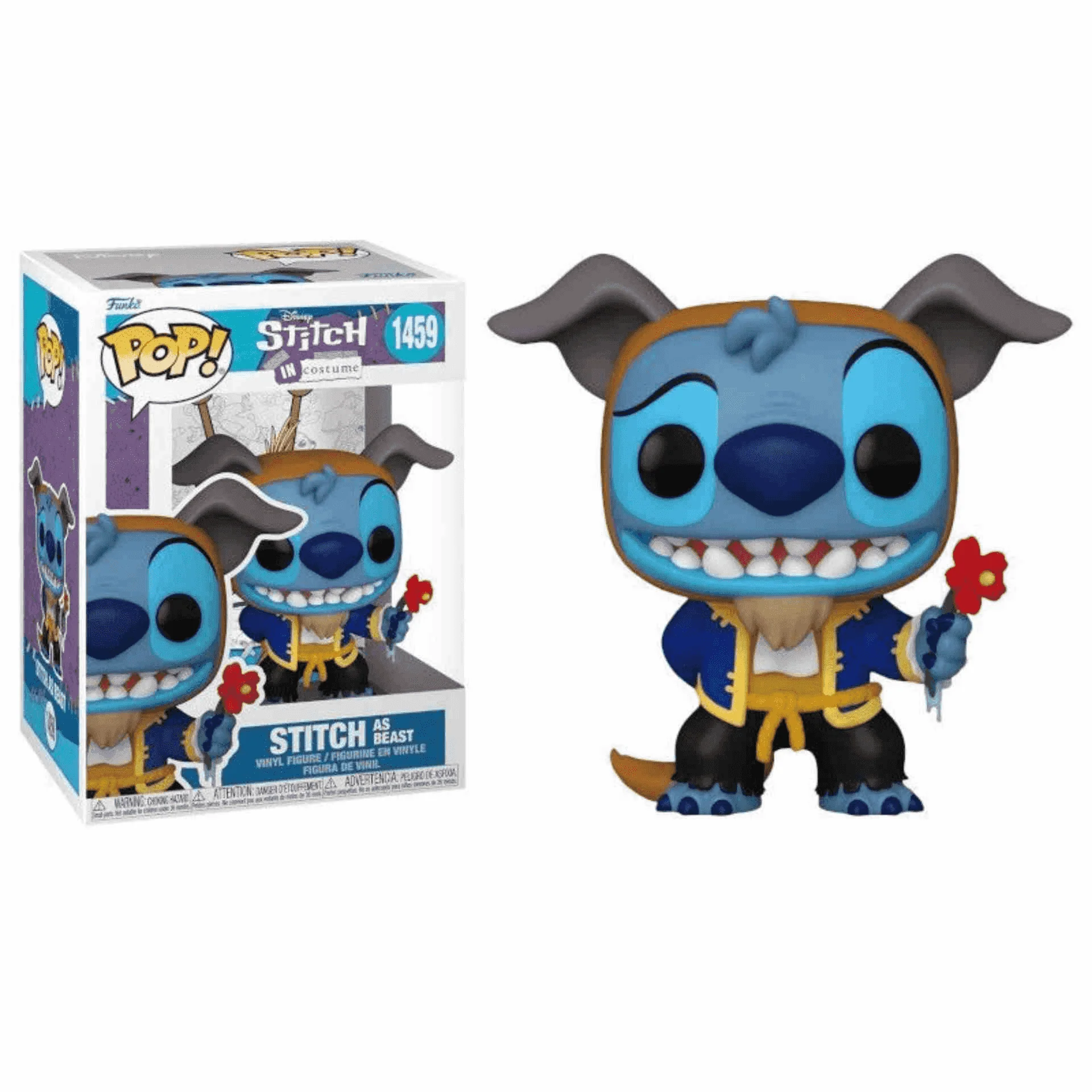 Figura Funko Pop Disney Stitch disfrazado Bestia - Coleccionable de vinilo de alta calidad