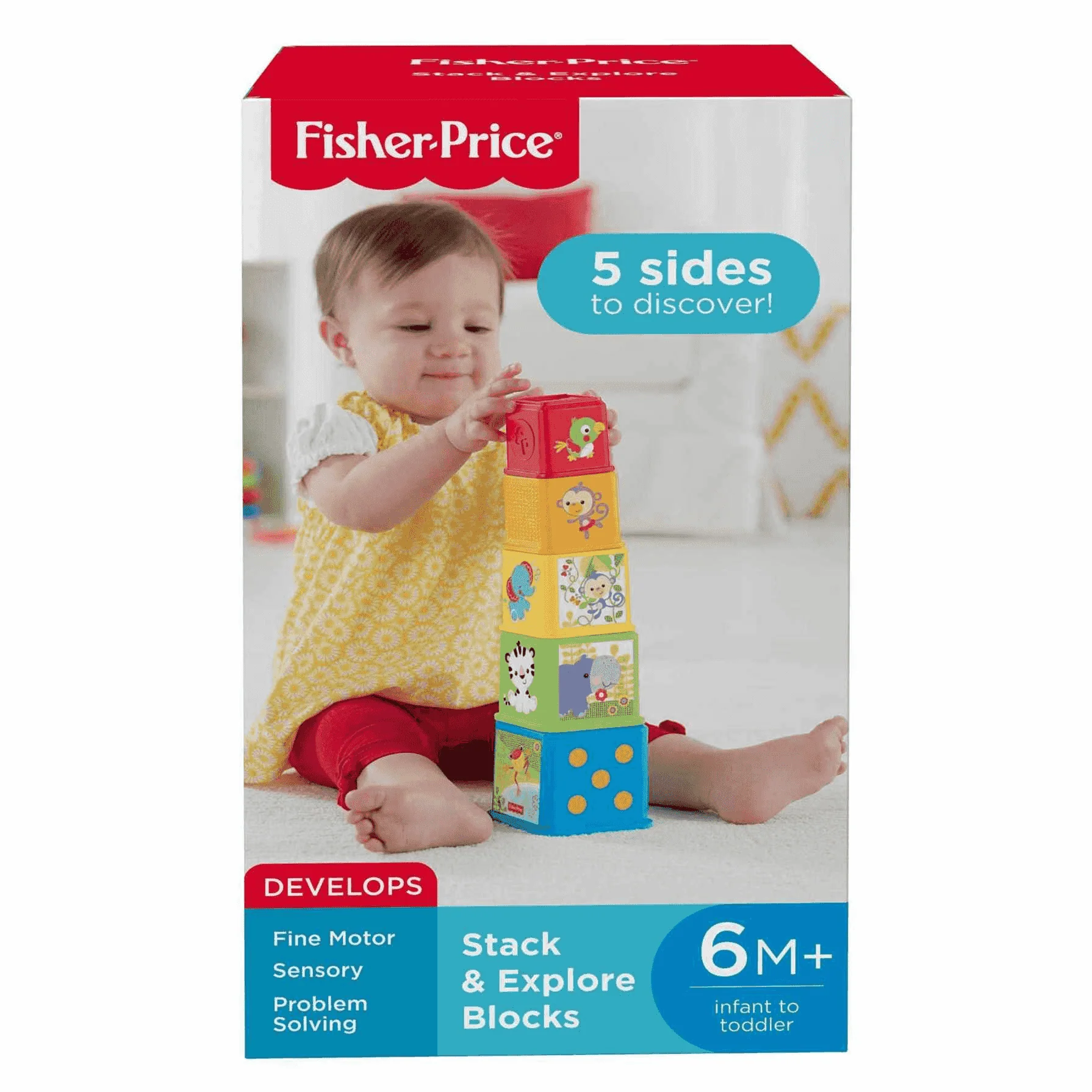Fisher-Price Bloques apila y descubre juguete bloques construcción Mattel CDC52 - Image 6