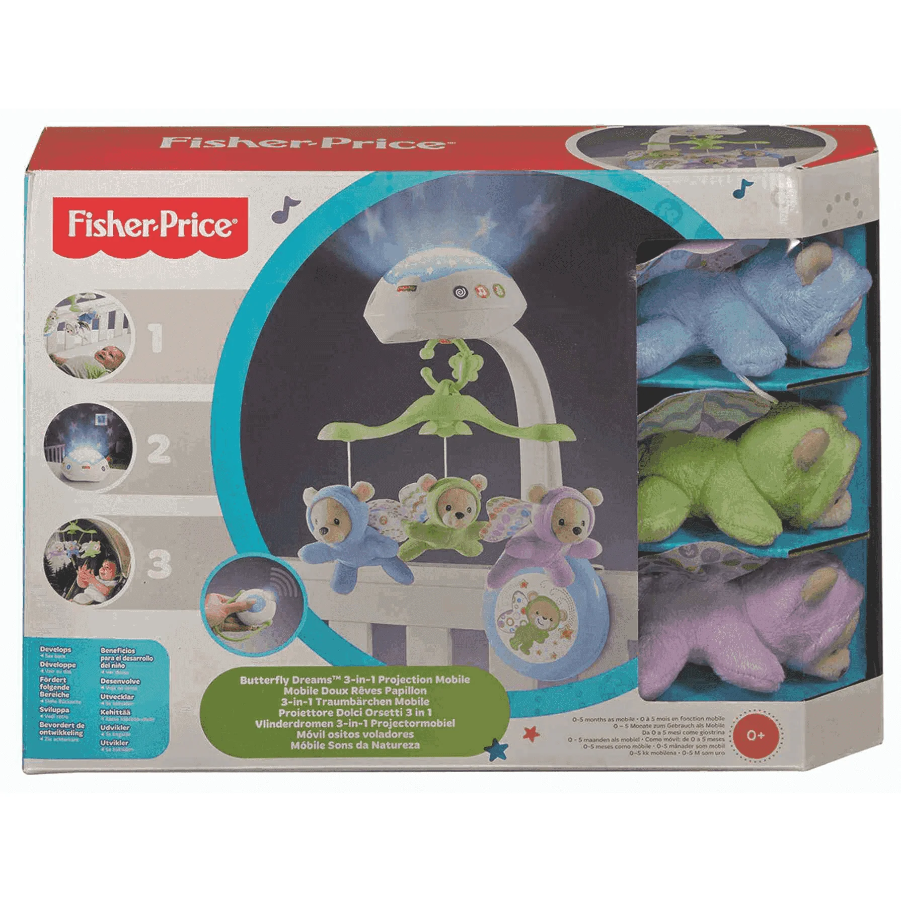 Fisher Price Móvil Ositos Voladores con proyector para bebé recién nacido - Image 9