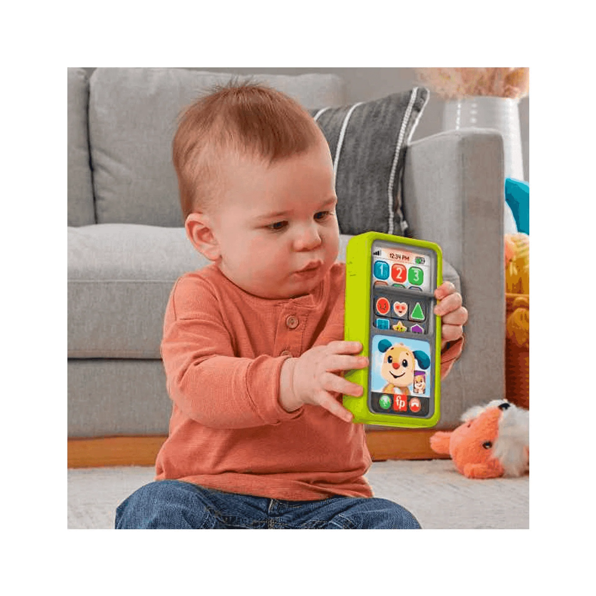 Fisher-Price Ríe y aprende Smartphone desliza y aprende Teléfono de juguete con sonidos bebés +9 me - Image 2