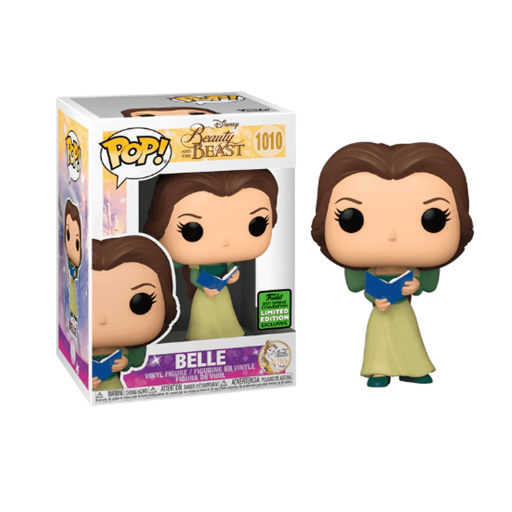 Funko POP Disney La Bella y la Bestia Figura Bella con Vestido Verde 30 Aniversario - Image 2