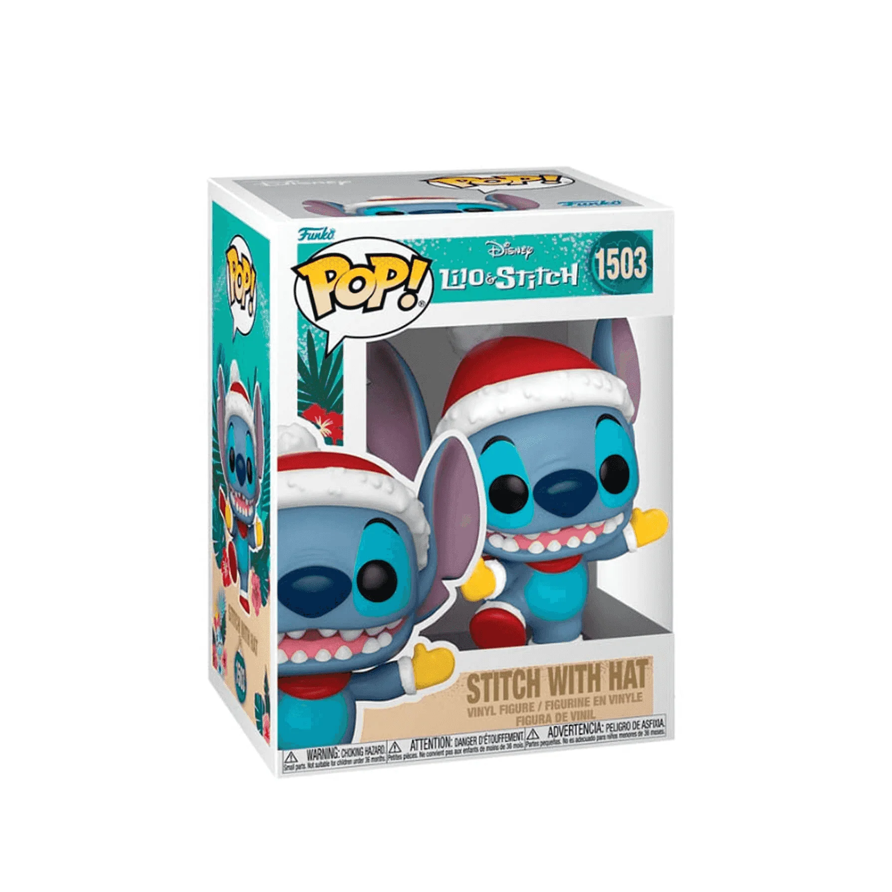 Funko Pop! Disney: Stitch Holiday - Stitch con Gorra de Santa