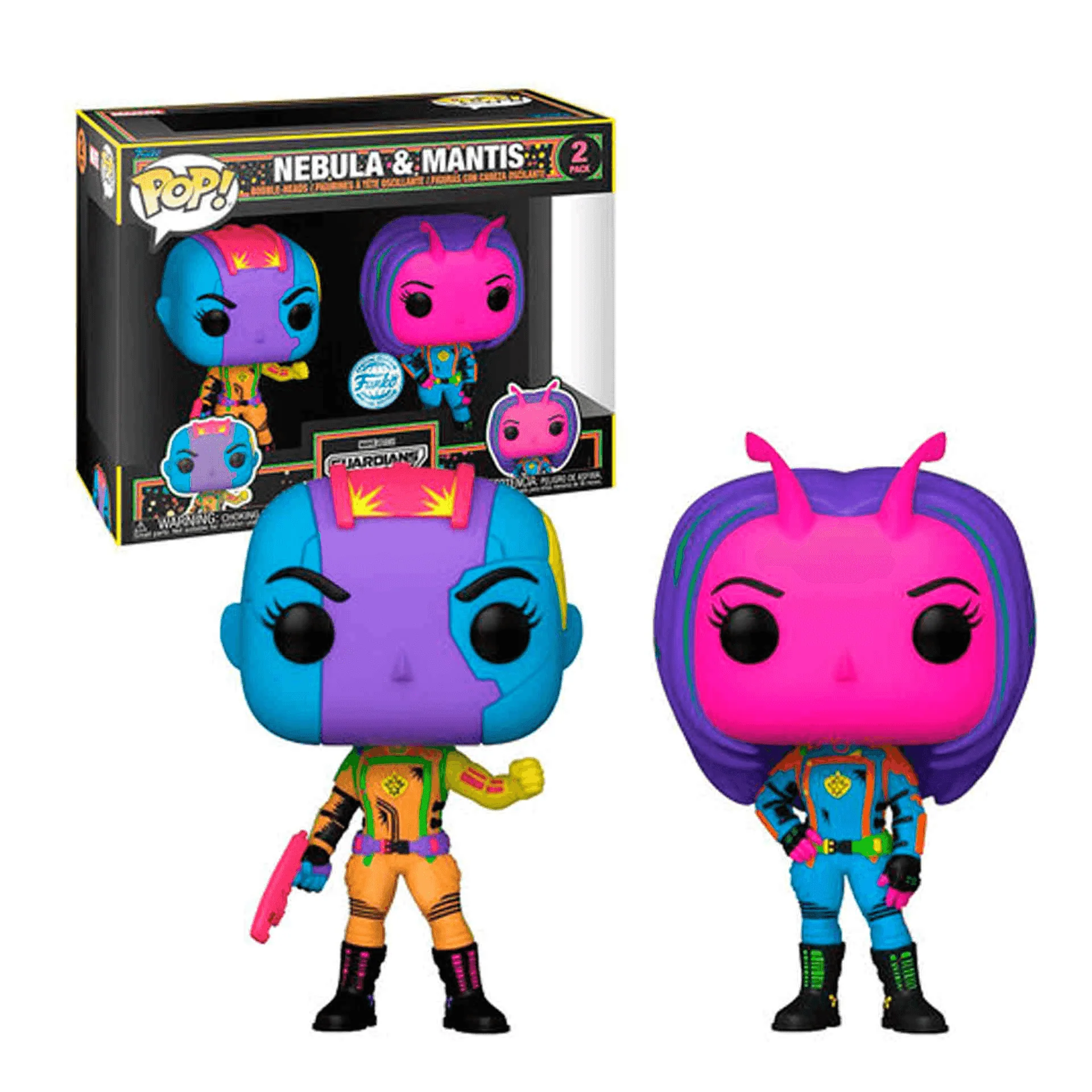 Funko Pop Guardianes de la Galaxia Vol. 3: Mantis/Nebula (Blklt)