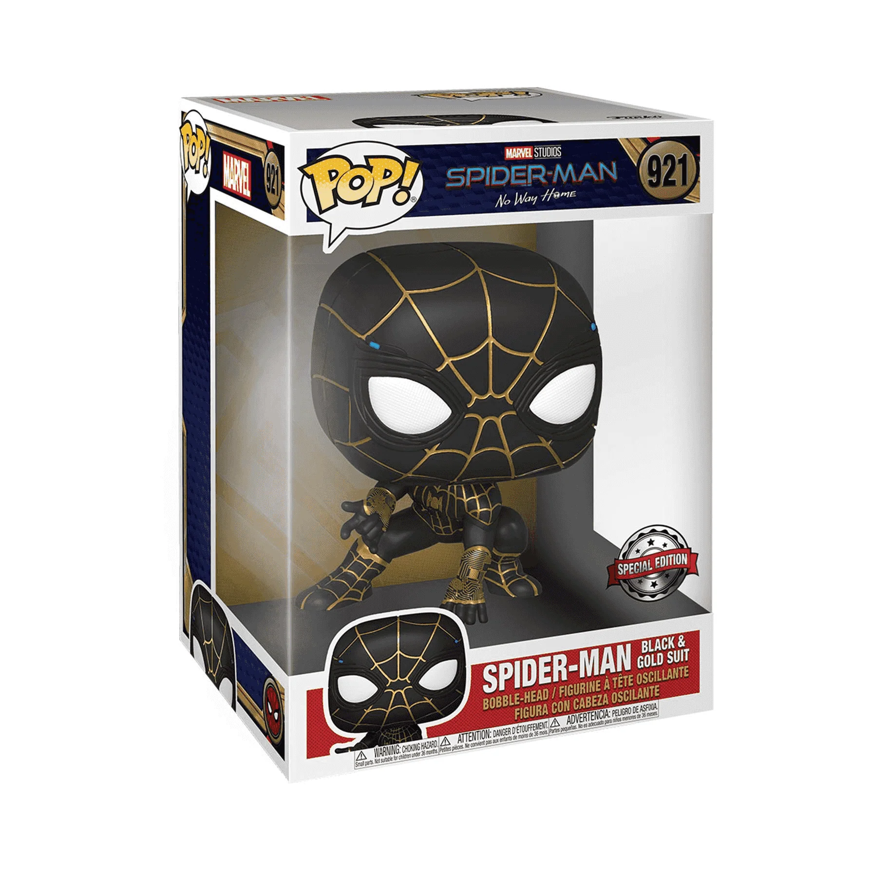 Funko POP Jumbo SpiderMan Black y Gold Suit - Image 2