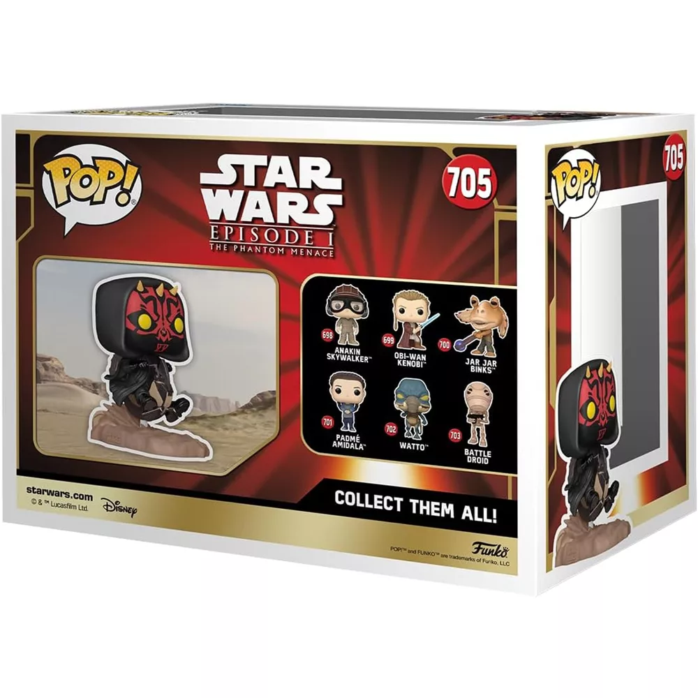 Funko Pop! Rides Deluxe: Star Wars Episode 1 The Phantom Menace Anniversary - Darth Maul On Bloodfin - Image 3