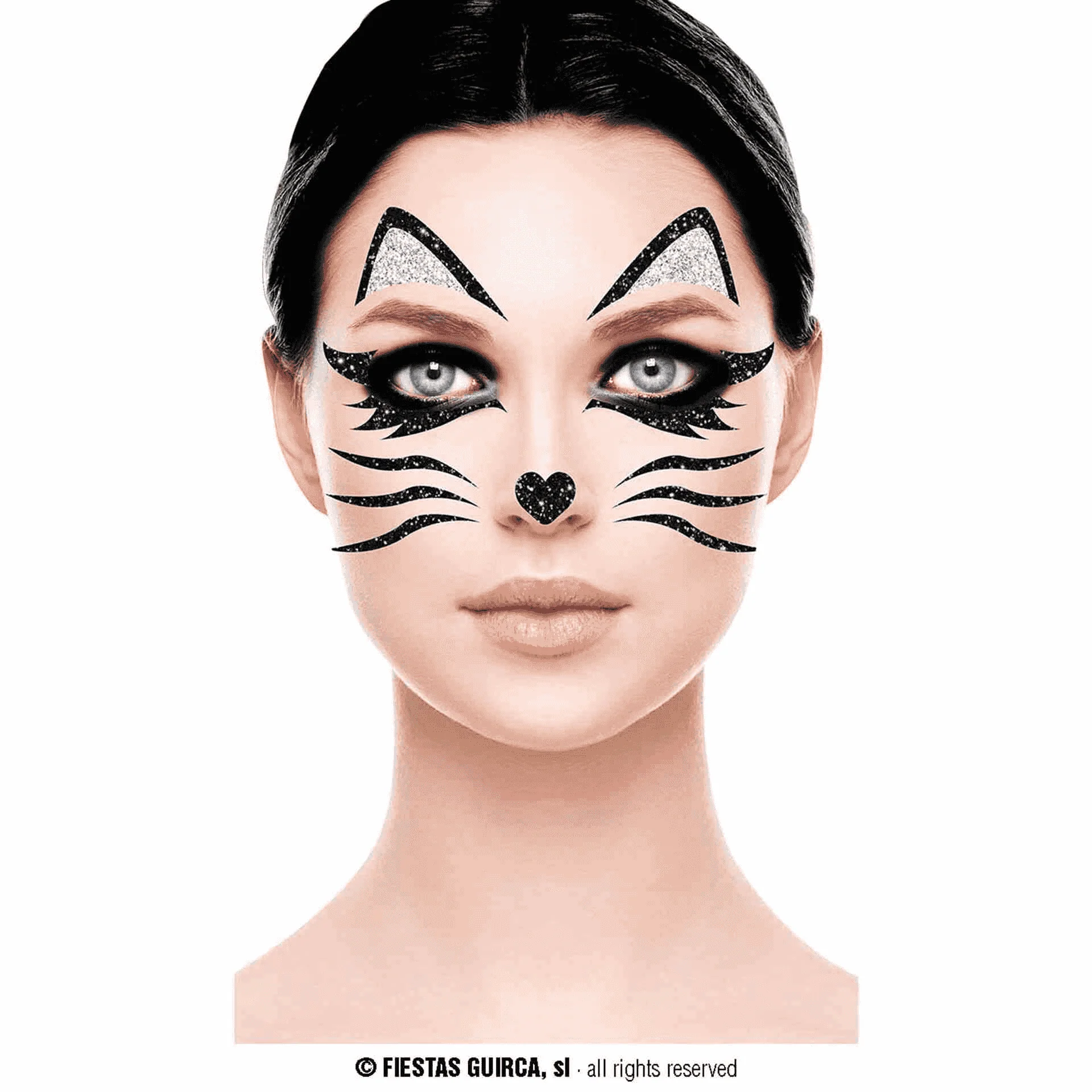 Gatita Glitter Face Complemento Disfraz - Image 4
