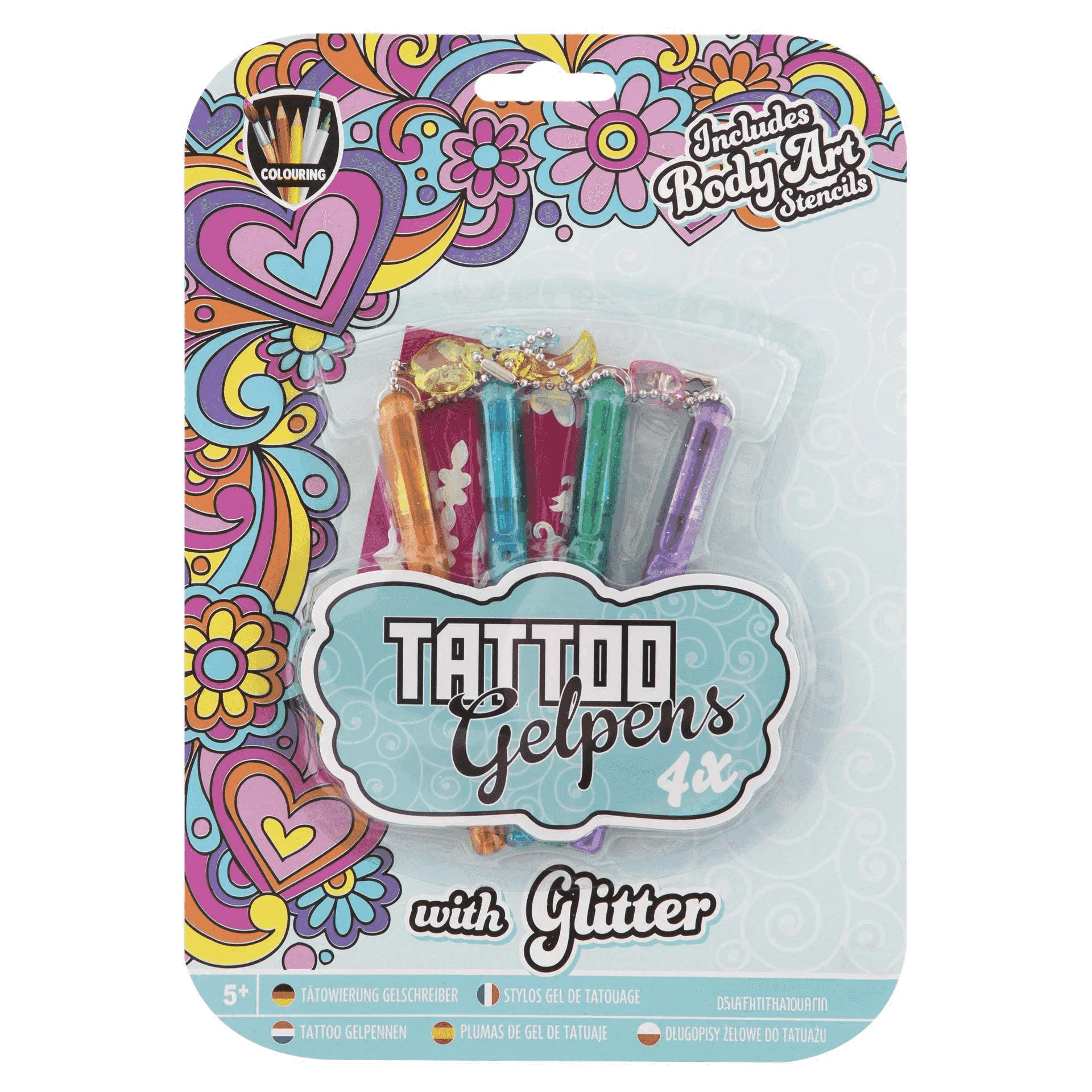 Geles para Tatuajes Metálicos con Plantillas | Set de 4 Colores para Niños y Niñas desde 5 Años - Image 2