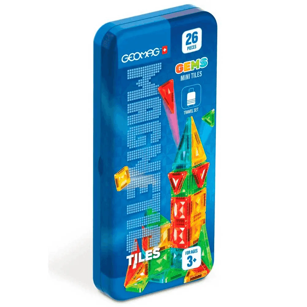 Geomag Magnetic Mini Tiles Travel 26 Piezas – Juego de Construcción Magnética
