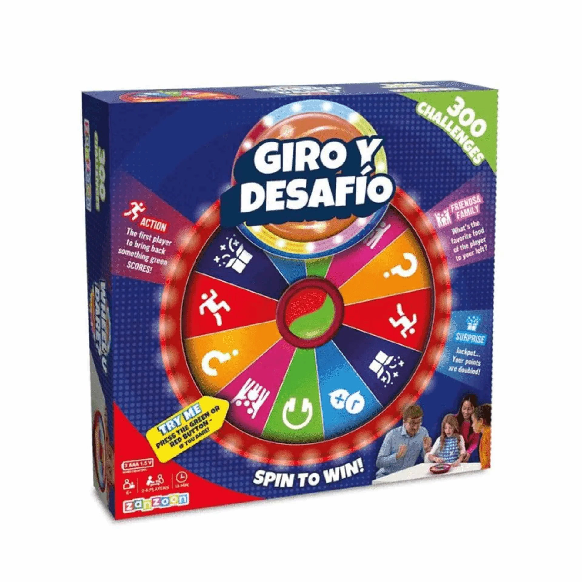 Giro y Desafío - El juego de mesa con ruleta y retos para toda la familia