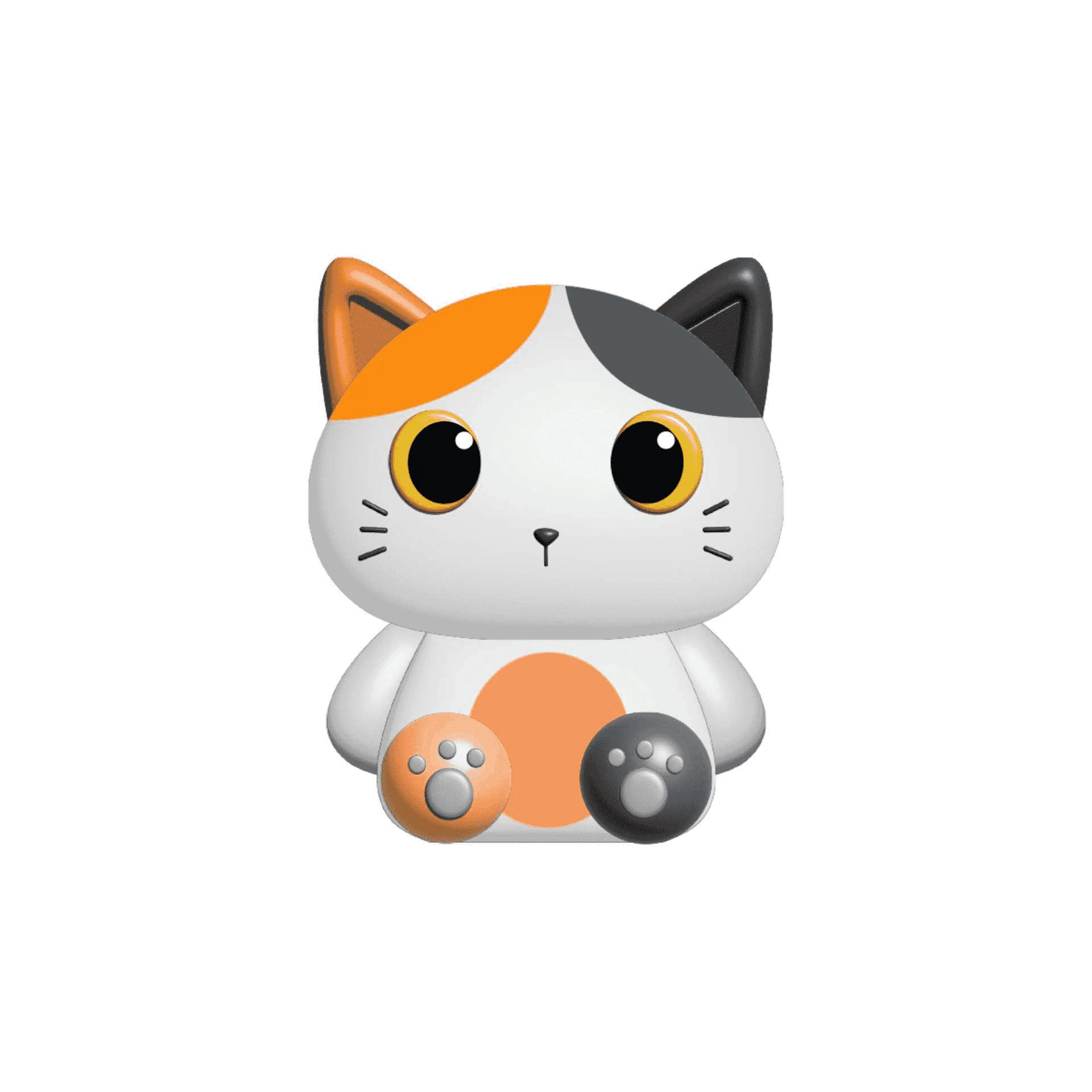 Goma de borrar XL Orange Cat