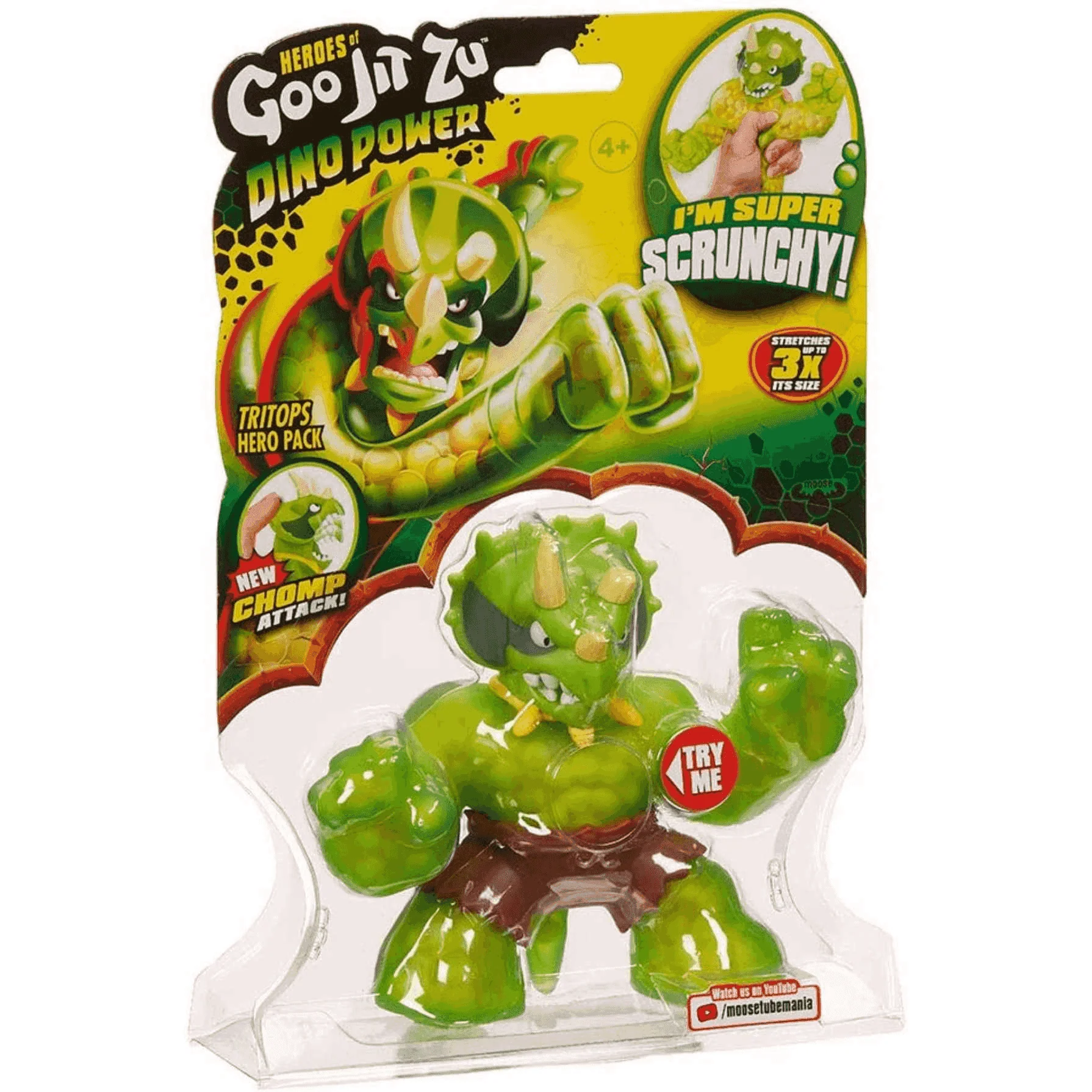 Goo Jit Zu Héroes Figura Dino Power Triceraptops Tritops - Image 3