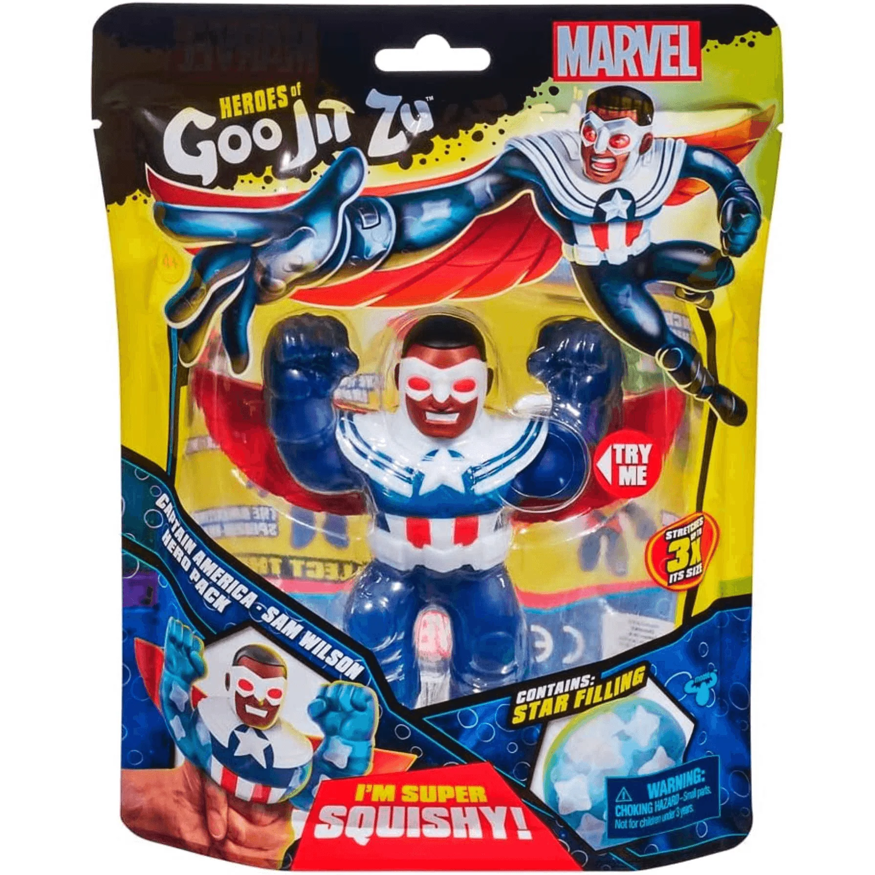 Goo Jit Zu Héroes Figura Marvel Capitán América Sam Wilson - Image 3