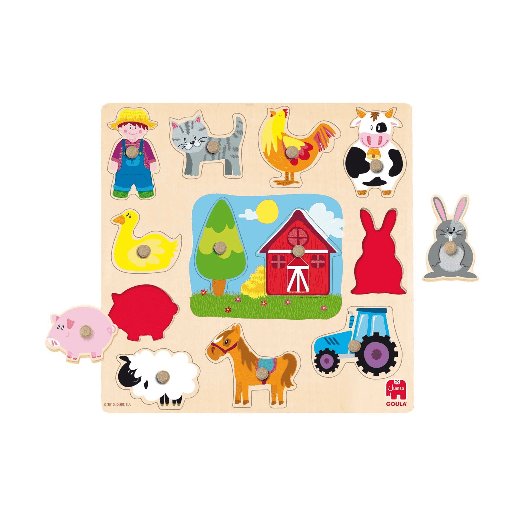 Goula Puzzle Madera Silueta Granja
