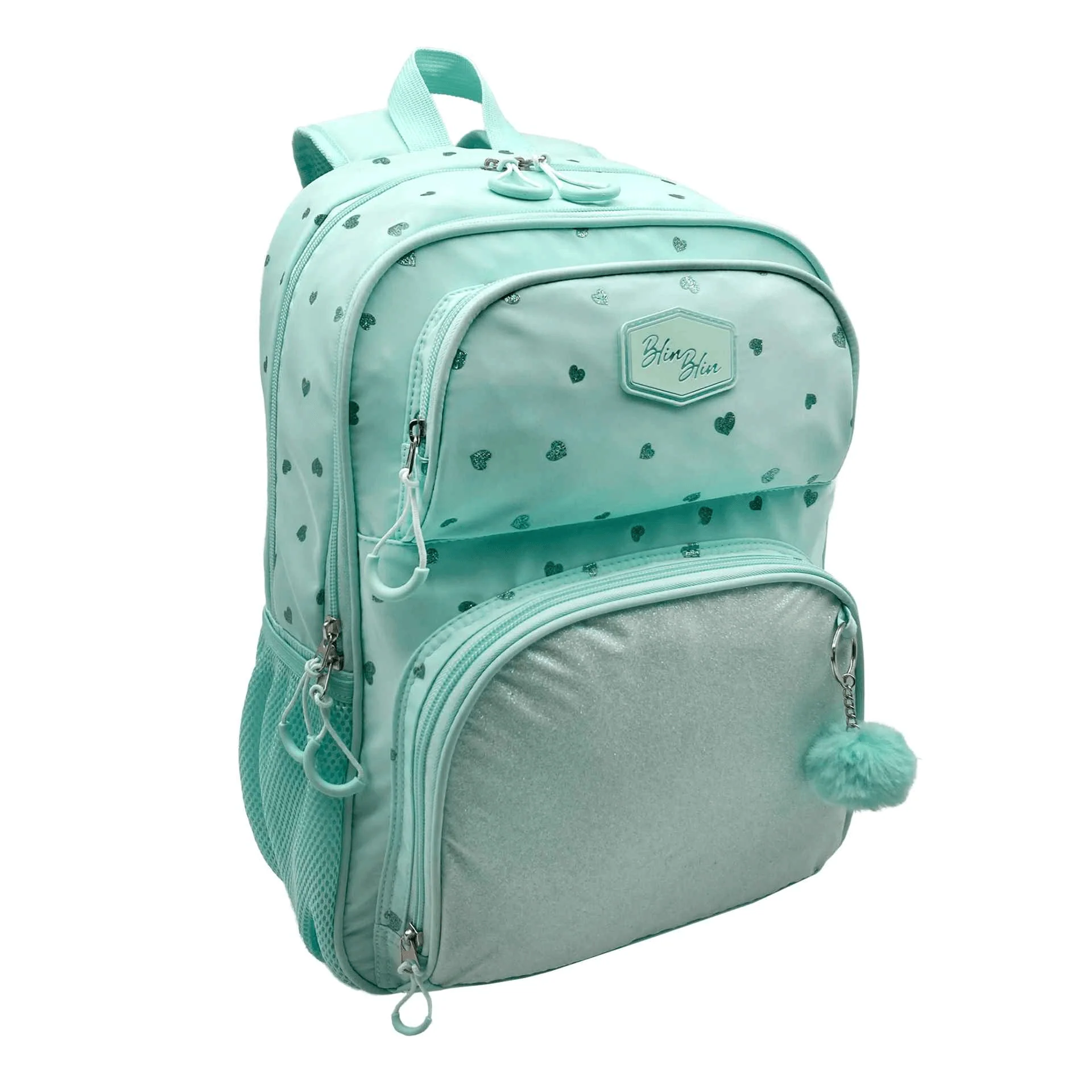 Green Hearts Mochila Doble Adaptable 42CM: La Mejor Compañera Escolar