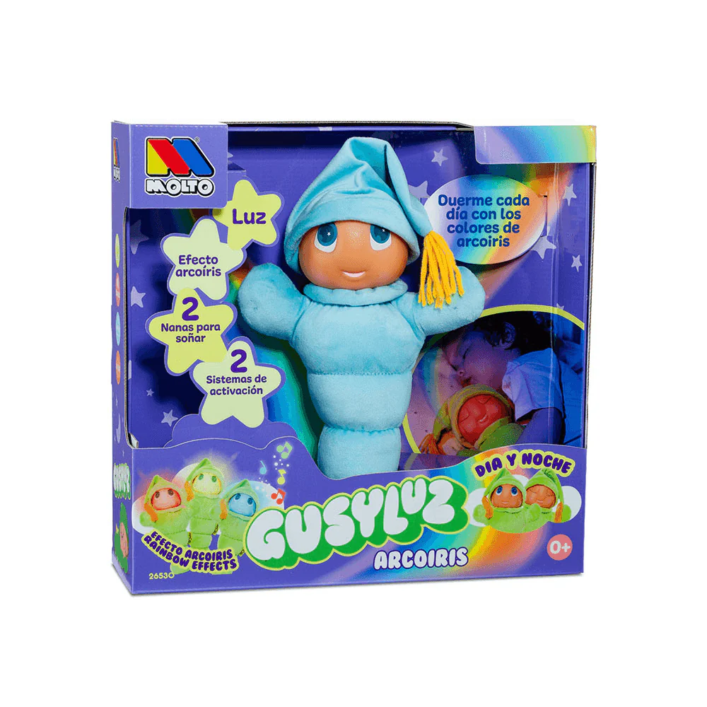 Gusyluz Arcoíris Musical Día y Noche de Moltó – Muñeco luminoso y sonoro