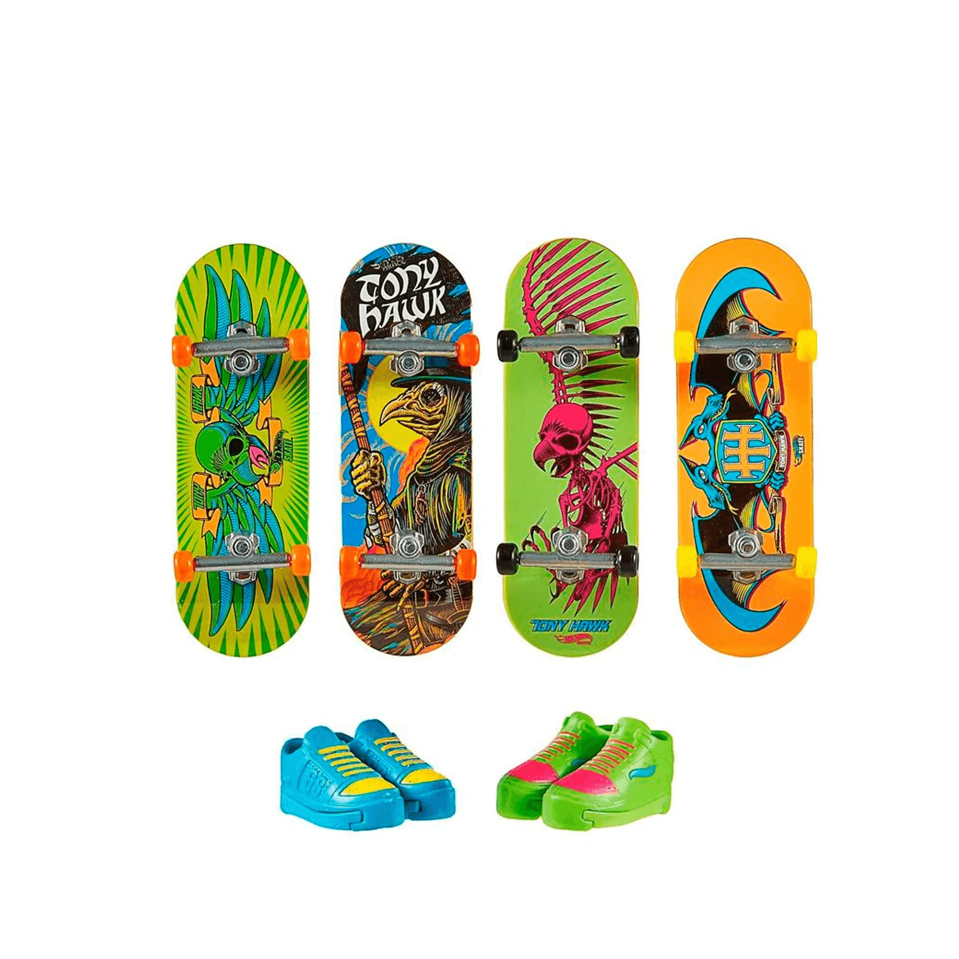 Hot Wheels Skate Neon Pack 4 Surtido - Monopatín Fingerboard - Image 2