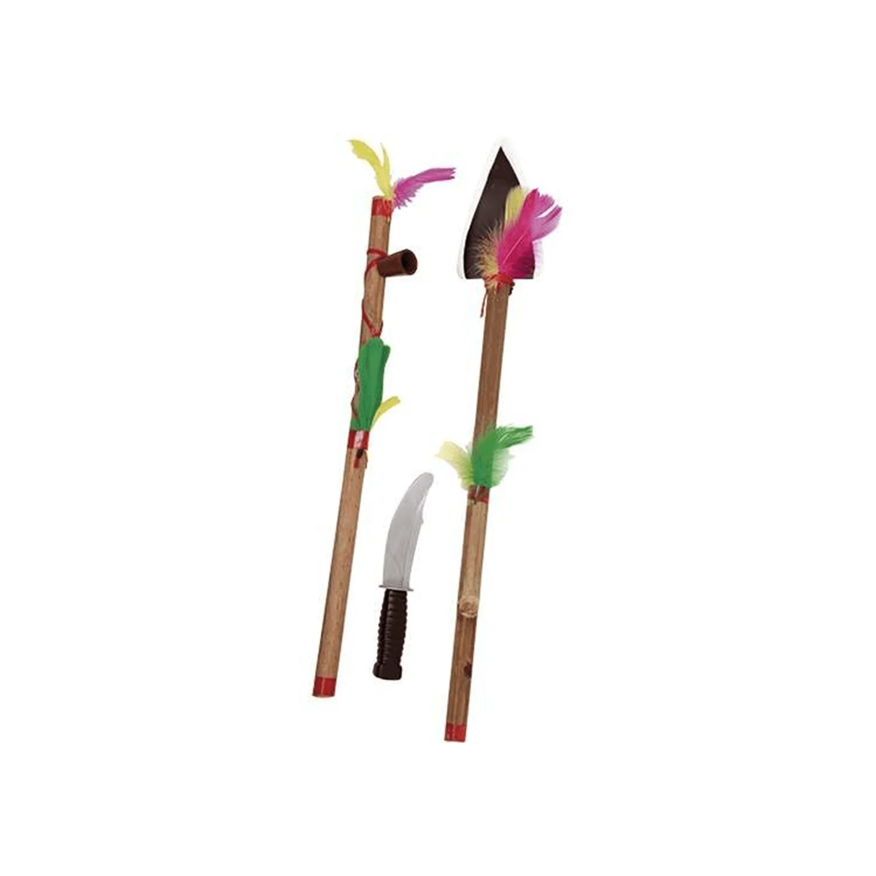 Hacha, pipa y cuchillo indio Complemento de Disfraz