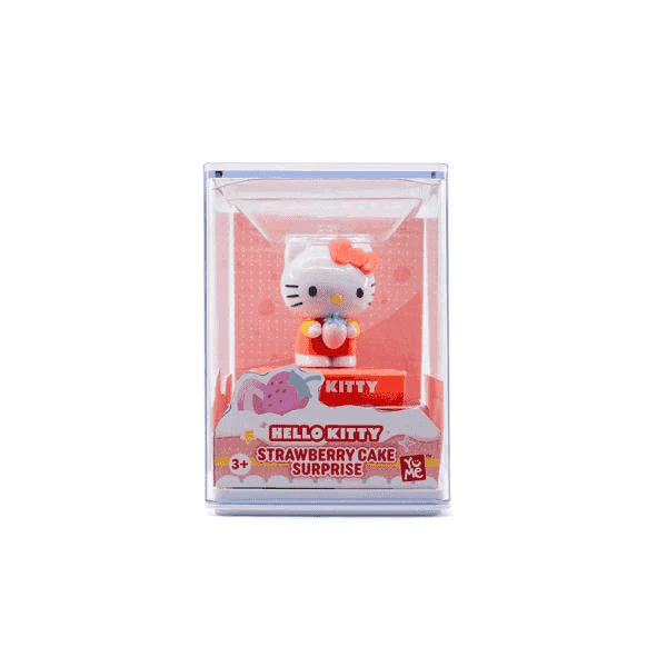 Hello Kitty & Friends YuMe Strawberry Cake Surprise – Figura coleccionable
