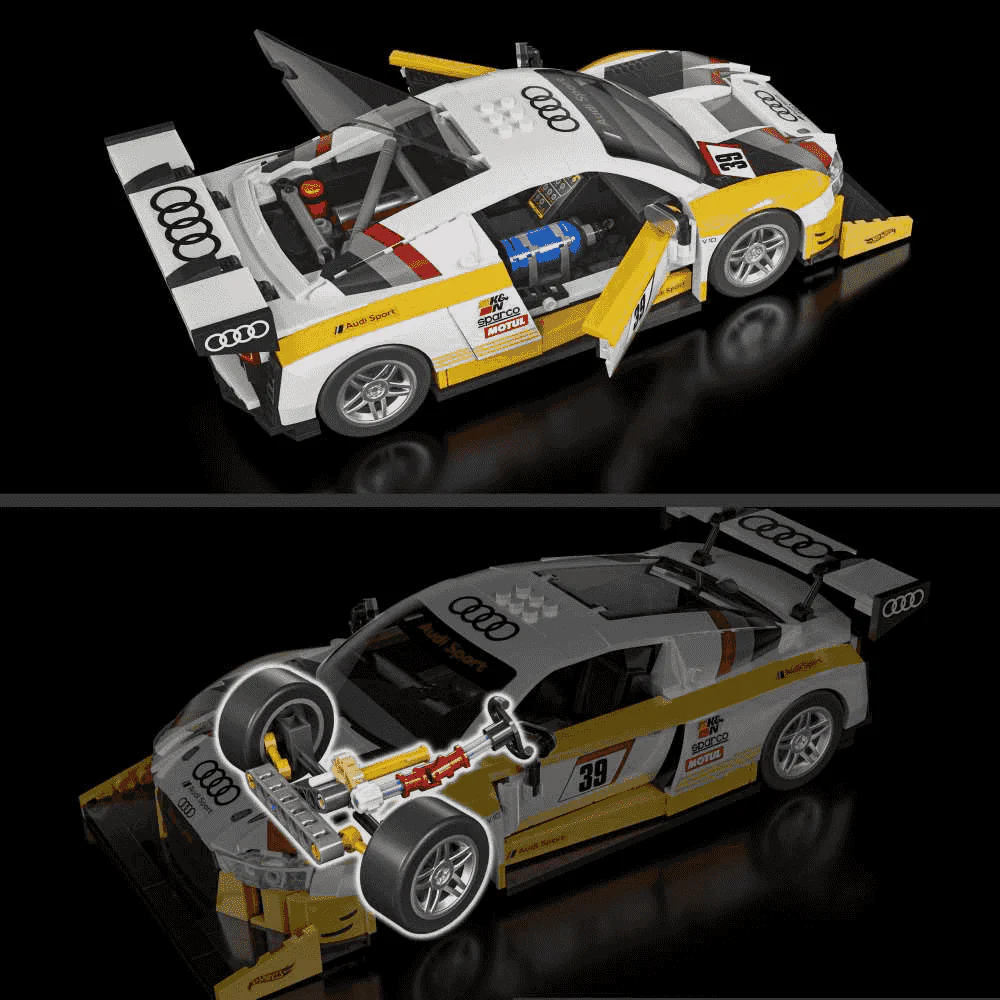 Hot Wheels Brick Shop Audi R8 LMS 2015 820 piezas Elite Series 10 años - Image 6