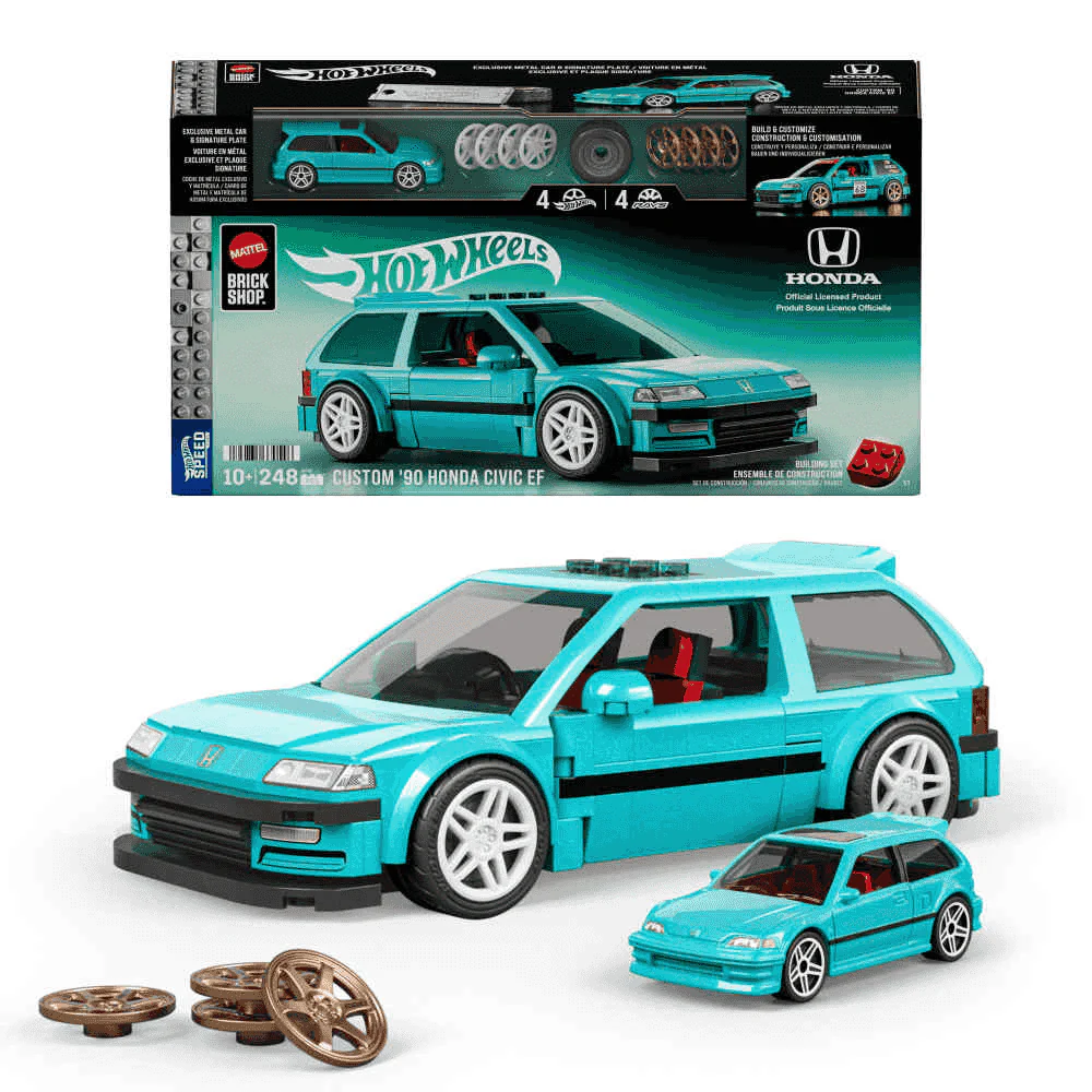 Hot Wheels Brick Shop Custom 90 Honda Civic EF Speed 8 años