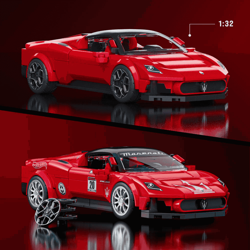 Hot Wheels Brick Shop Maserati MC20 Speed Series 250 piezas 8 años - Image 3