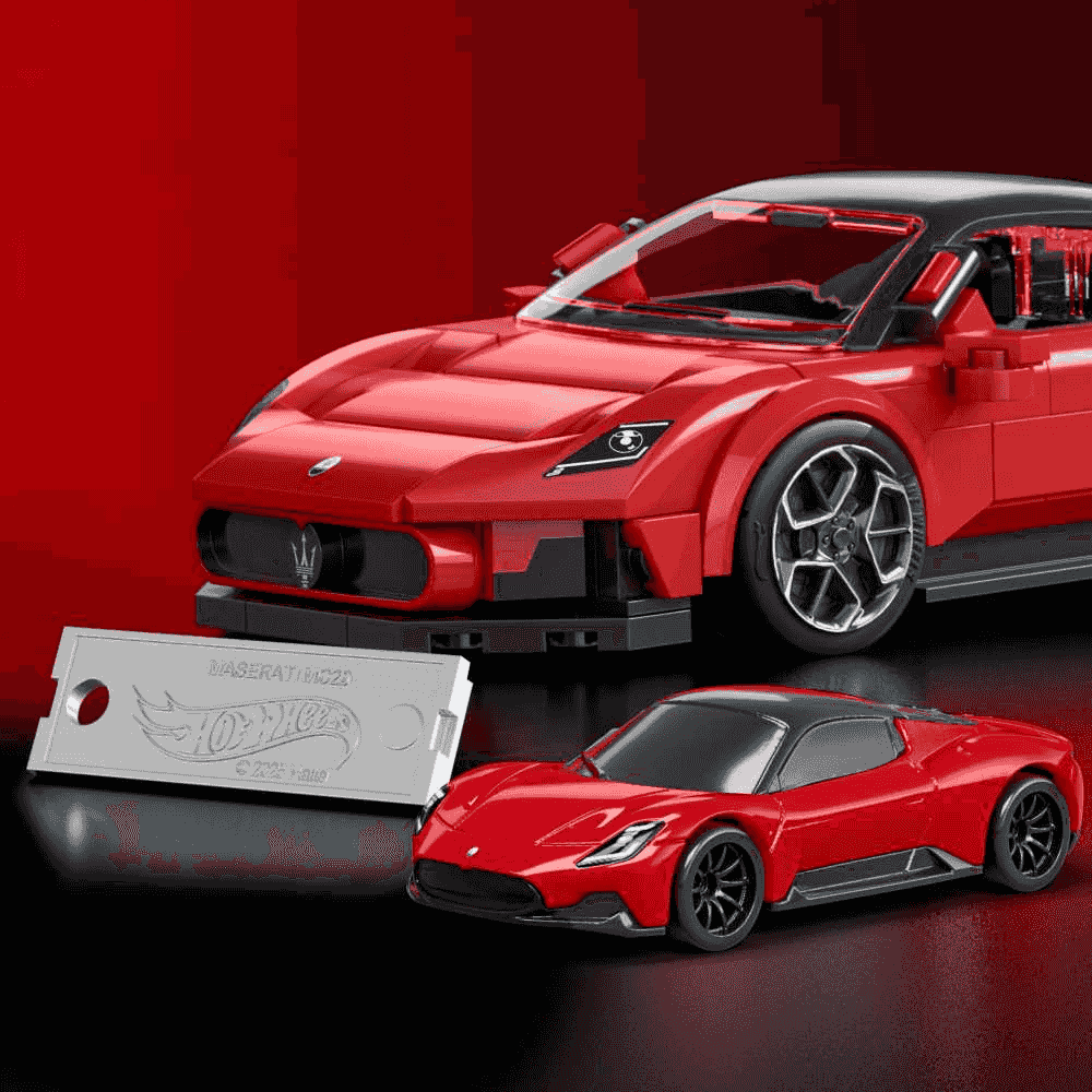 Hot Wheels Brick Shop Maserati MC20 Speed Series 250 piezas 8 años - Image 5