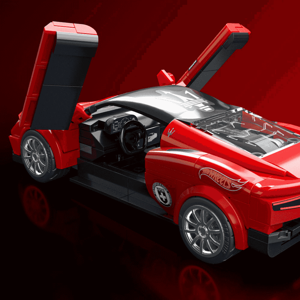 Hot Wheels Brick Shop Maserati MC20 Speed Series 250 piezas 8 años - Image 6