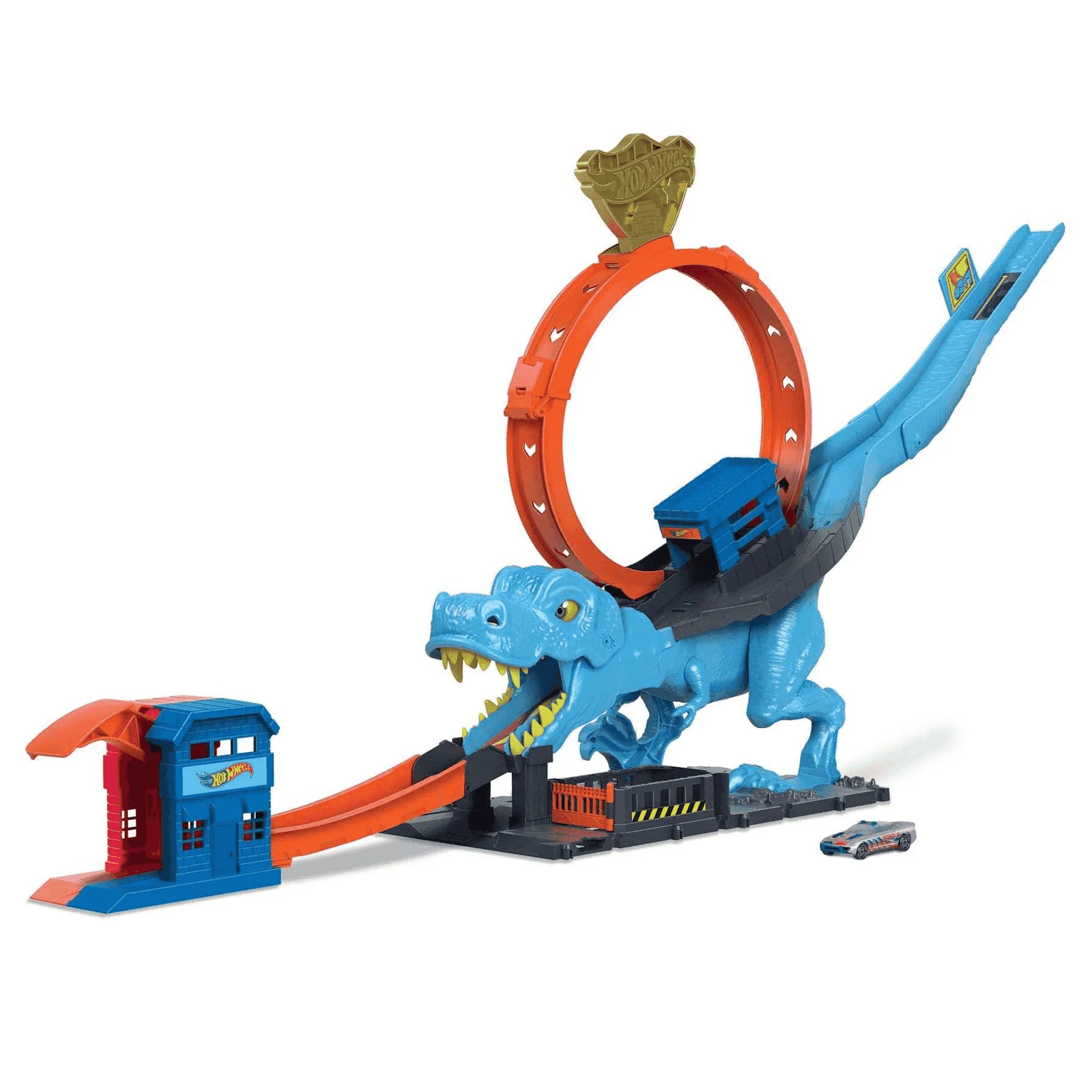 Hot Wheels City Desafío del T-Rex Pista para coches de juguete 4 años - Image 6