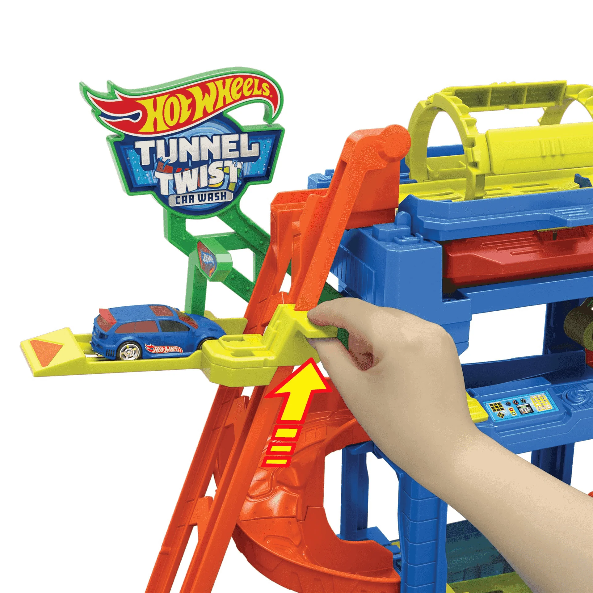 Hot Wheels City “Let´s Race - ¡a correr!” Netflix -Túnel de lavado con giros Pista para coches de ju - Image 4