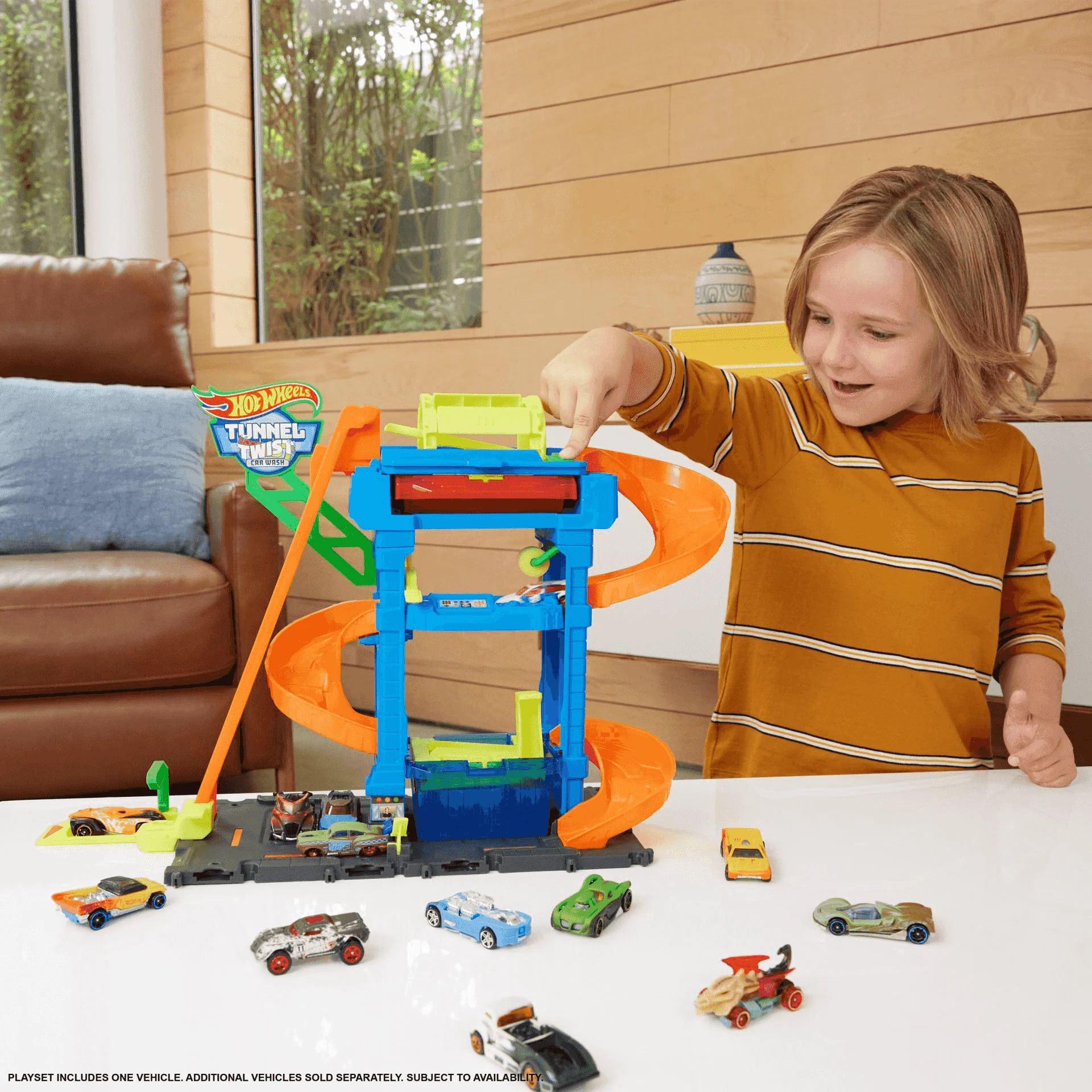 Hot Wheels City “Let´s Race - ¡a correr!” Netflix -Túnel de lavado con giros Pista para coches de ju - Image 5