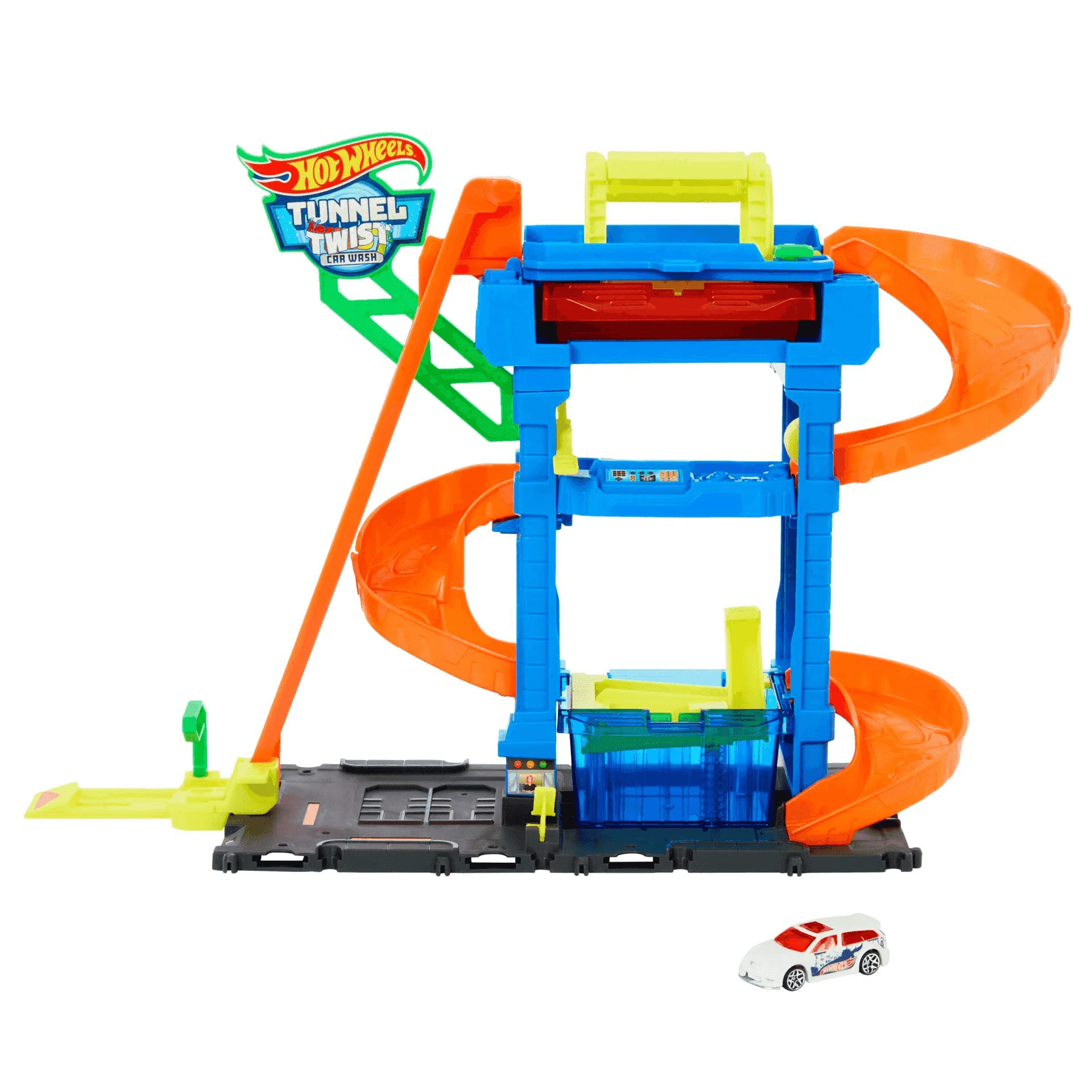 Hot Wheels City “Let´s Race - ¡a correr!” Netflix -Túnel de lavado con giros Pista para coches de ju - Image 6