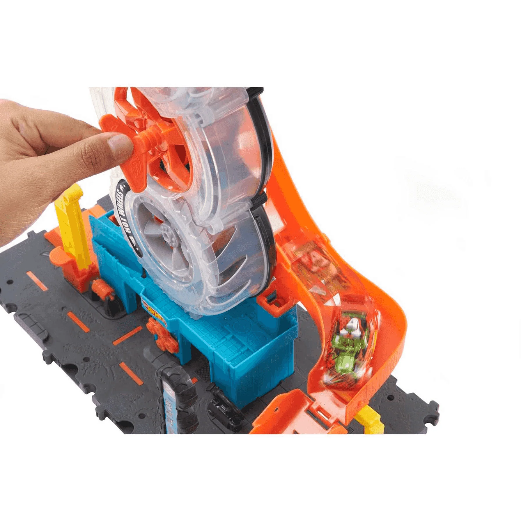 Hot Wheels City Tienda de neumáticos pistas para coches de juguete 4 años - Image 4