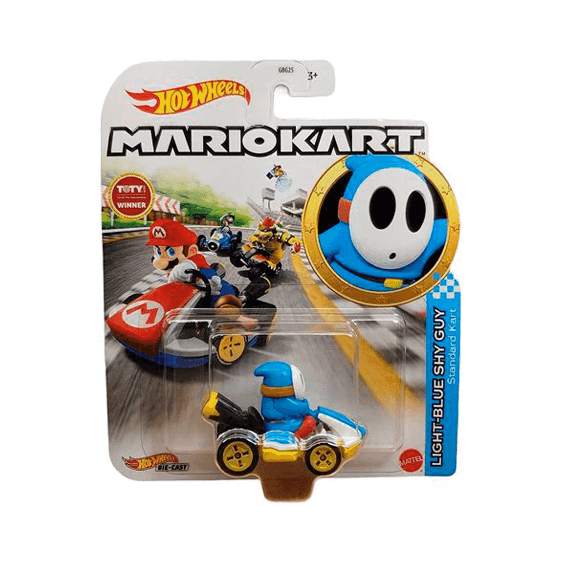 Hot Wheels Mario Kart Coche Light Blue Shy Guy