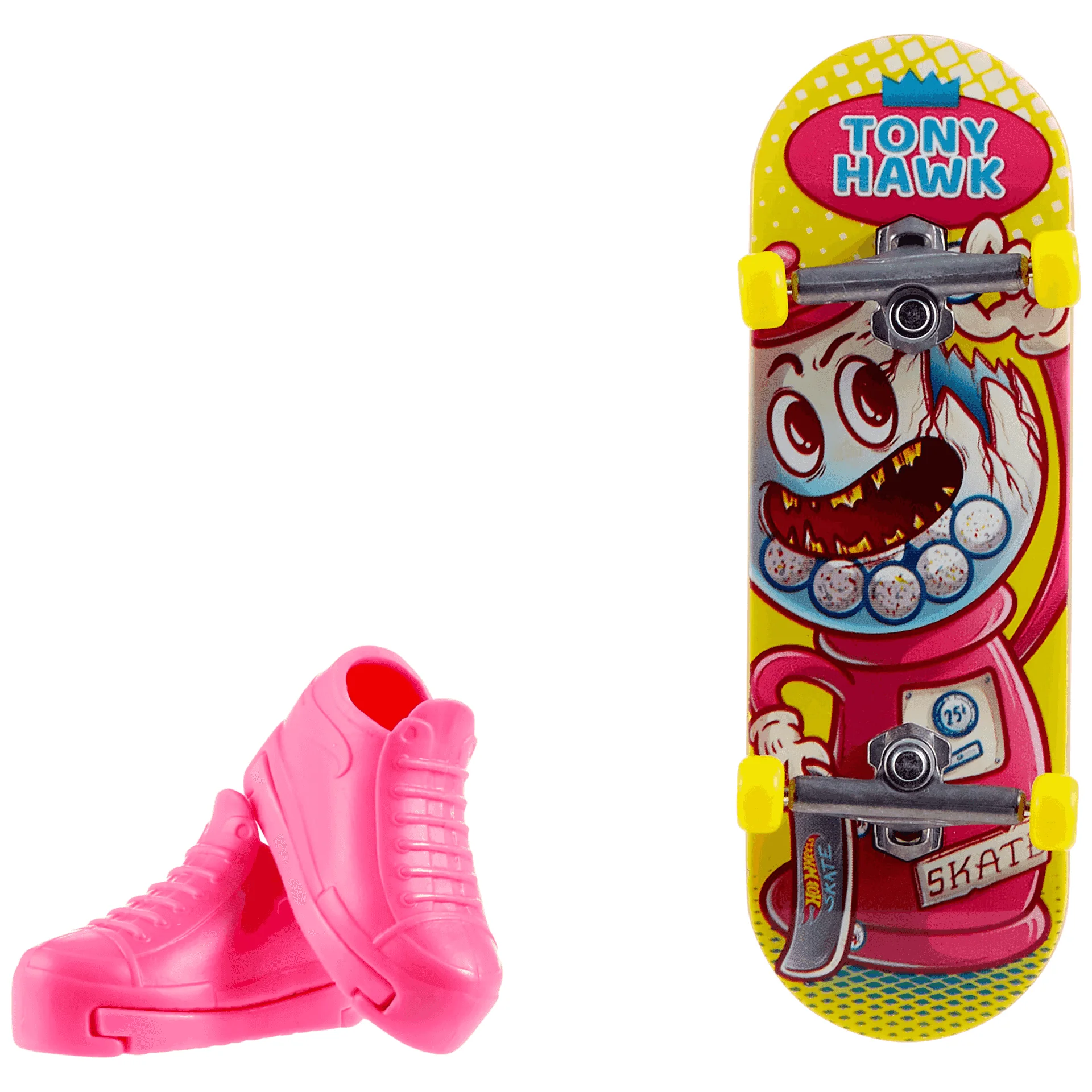 Hot Wheels Monopatín de juguete Tabla de skate con zapatillas para dedos, modelos surtidos, +5 años - Image 4