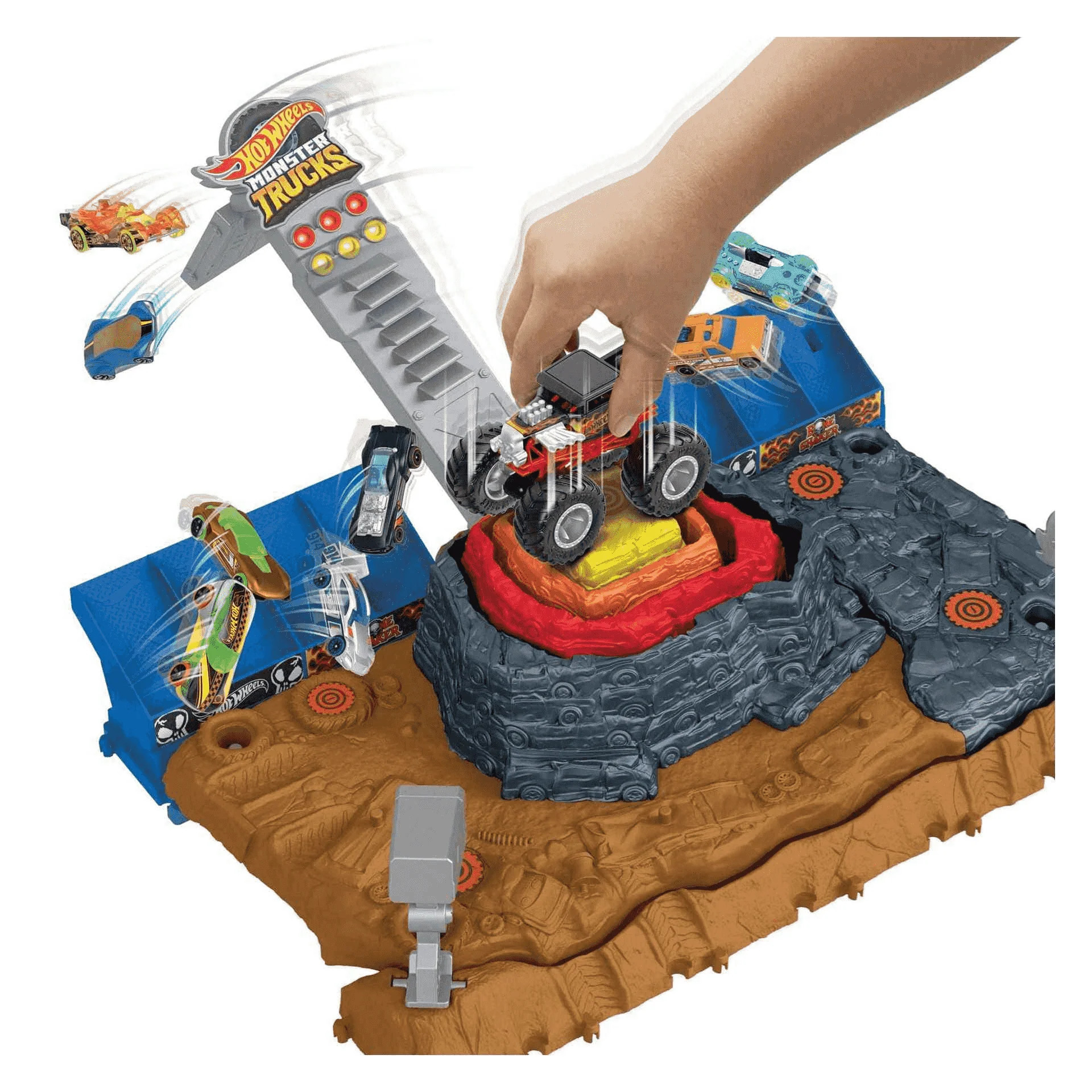 Hot Wheels Monster Trucks Arena World Pista central con coches 3 años - Image 4