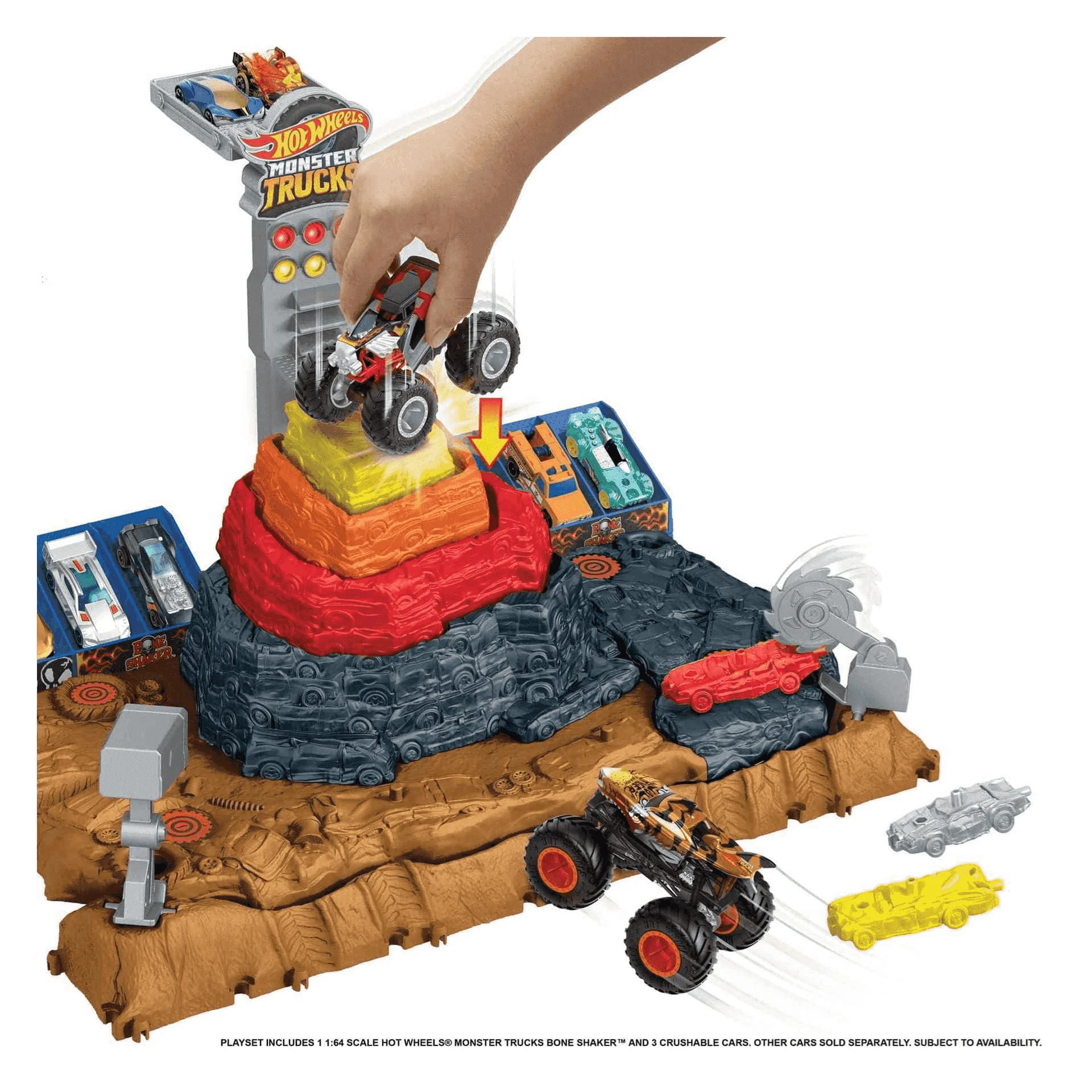 Hot Wheels Monster Trucks Arena World Pista central con coches 3 años - Image 5
