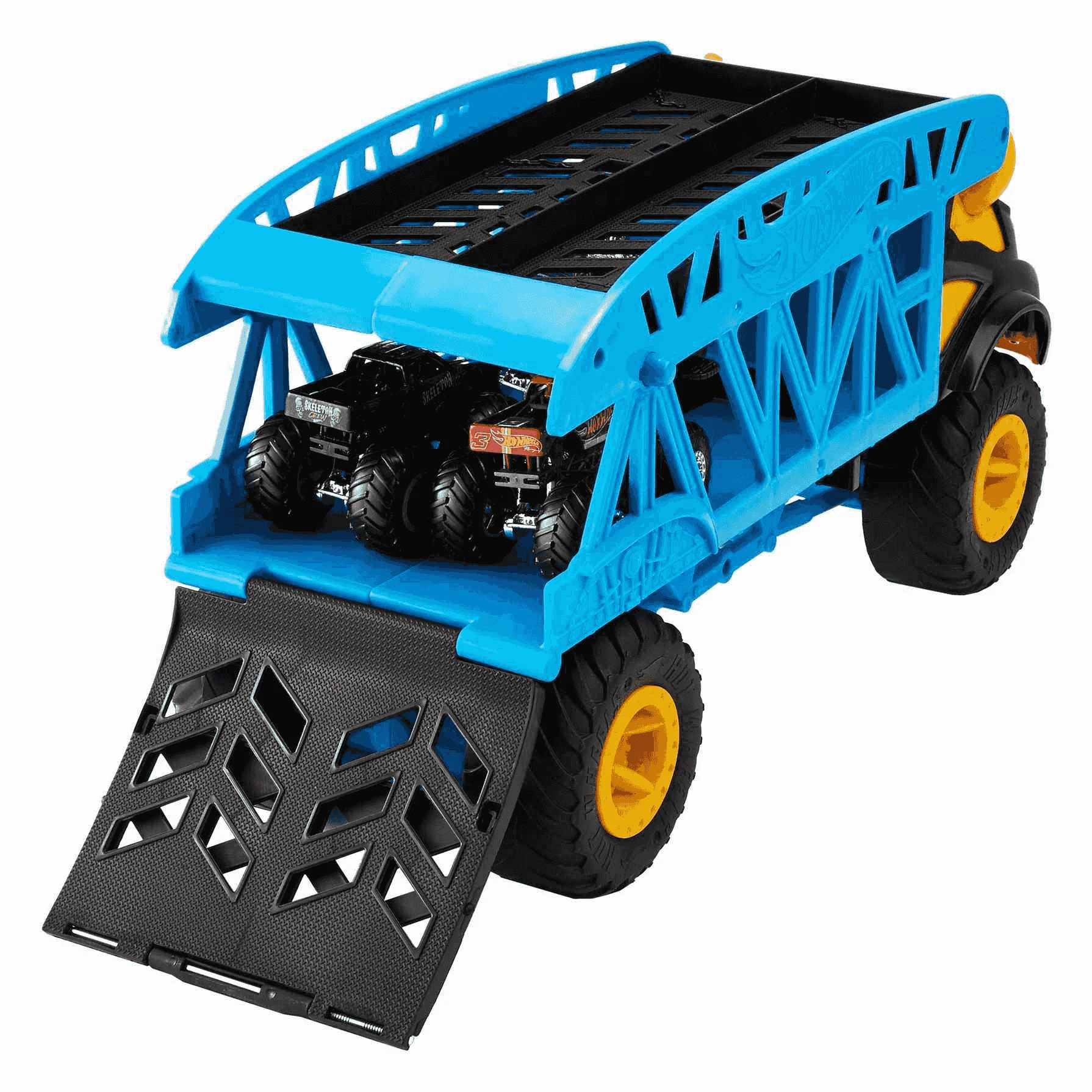 Hot Wheels Monster Trucks Camión Monster Mover Vehículo transportador de coches, incluye 3 coches de - Image 7