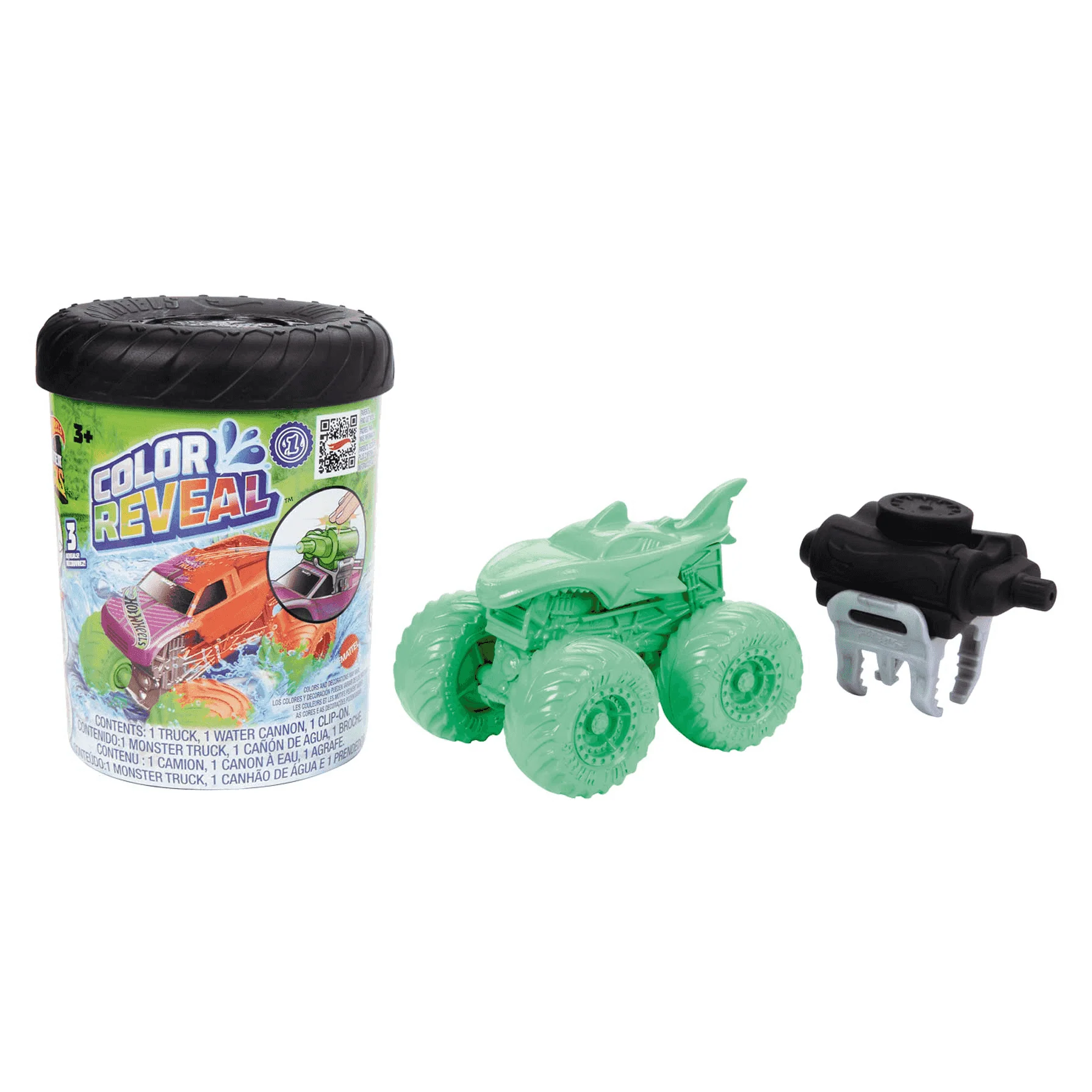 Hot Wheels Monster Trucks Coche de juguete Color Reveal 3 años - Image 2