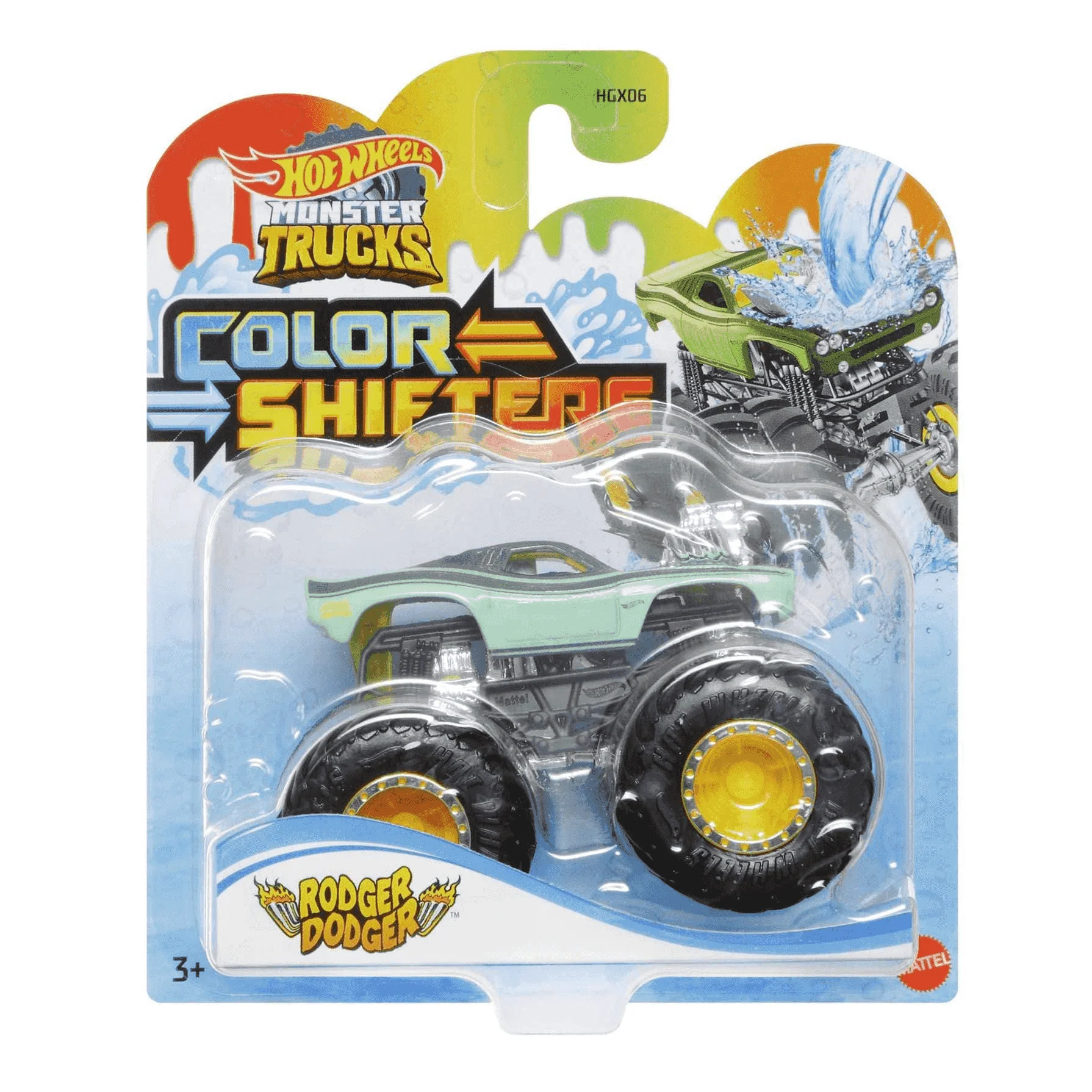 Hot Wheels Monster Trucks Color Shifter Coche juguete surtido 3 años