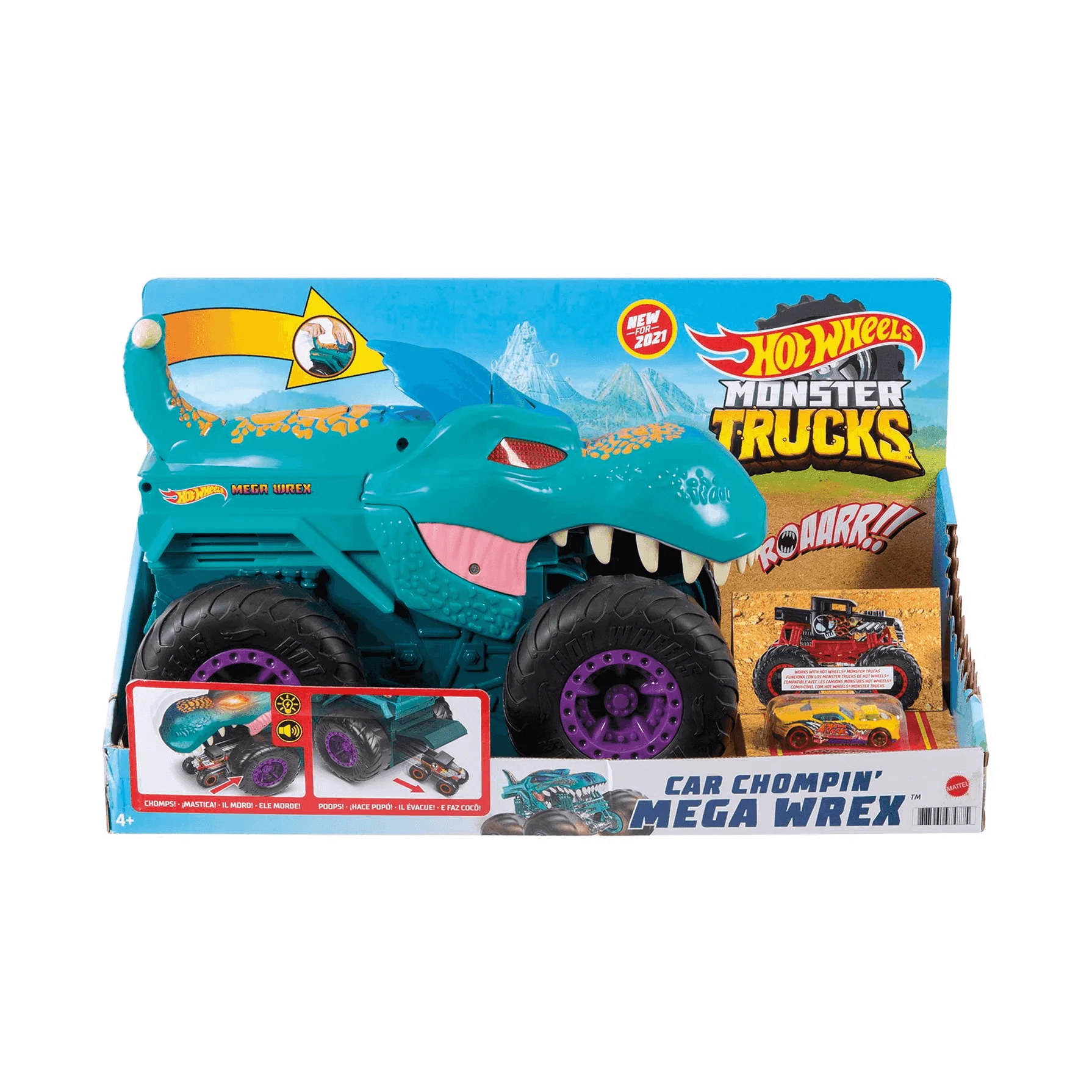 Hot Wheels Monster Trucks Mega Wrex Coches de juguete 4 años - Image 3
